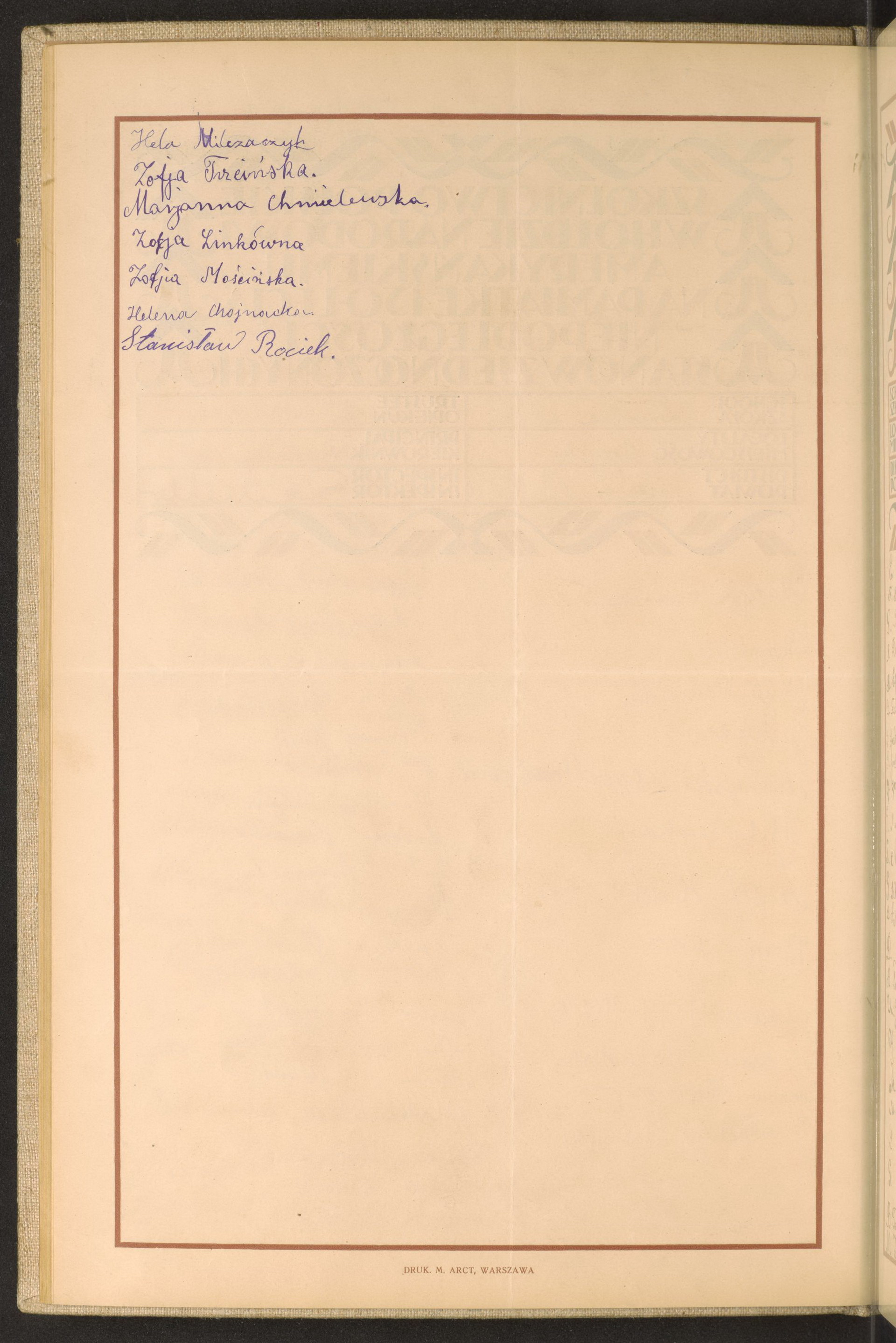 Podpis Stanisław Rociek na stronie nr 44 w tomie nr 67