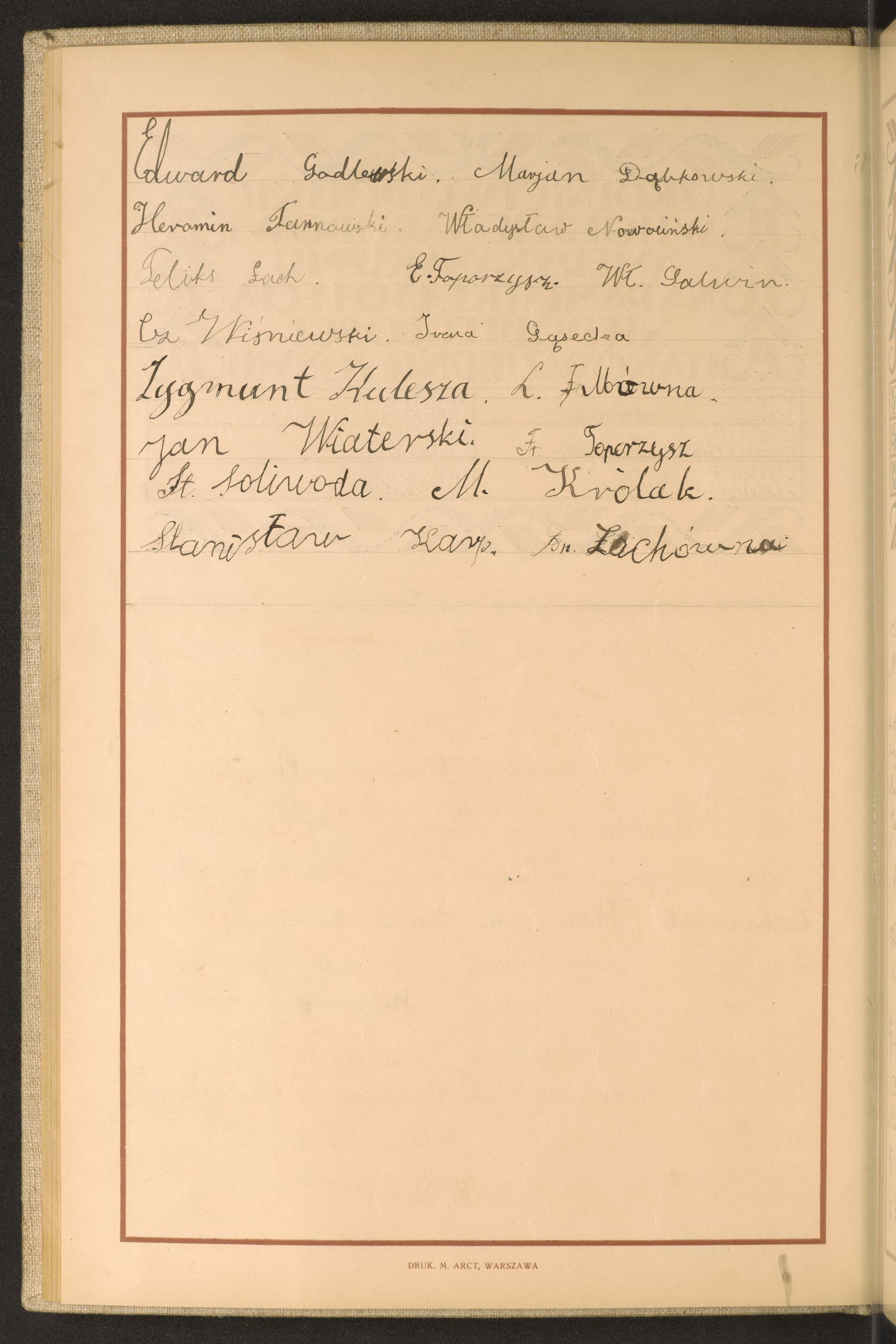 Podpis Edward Godlewski na stronie nr 72 w tomie nr 67