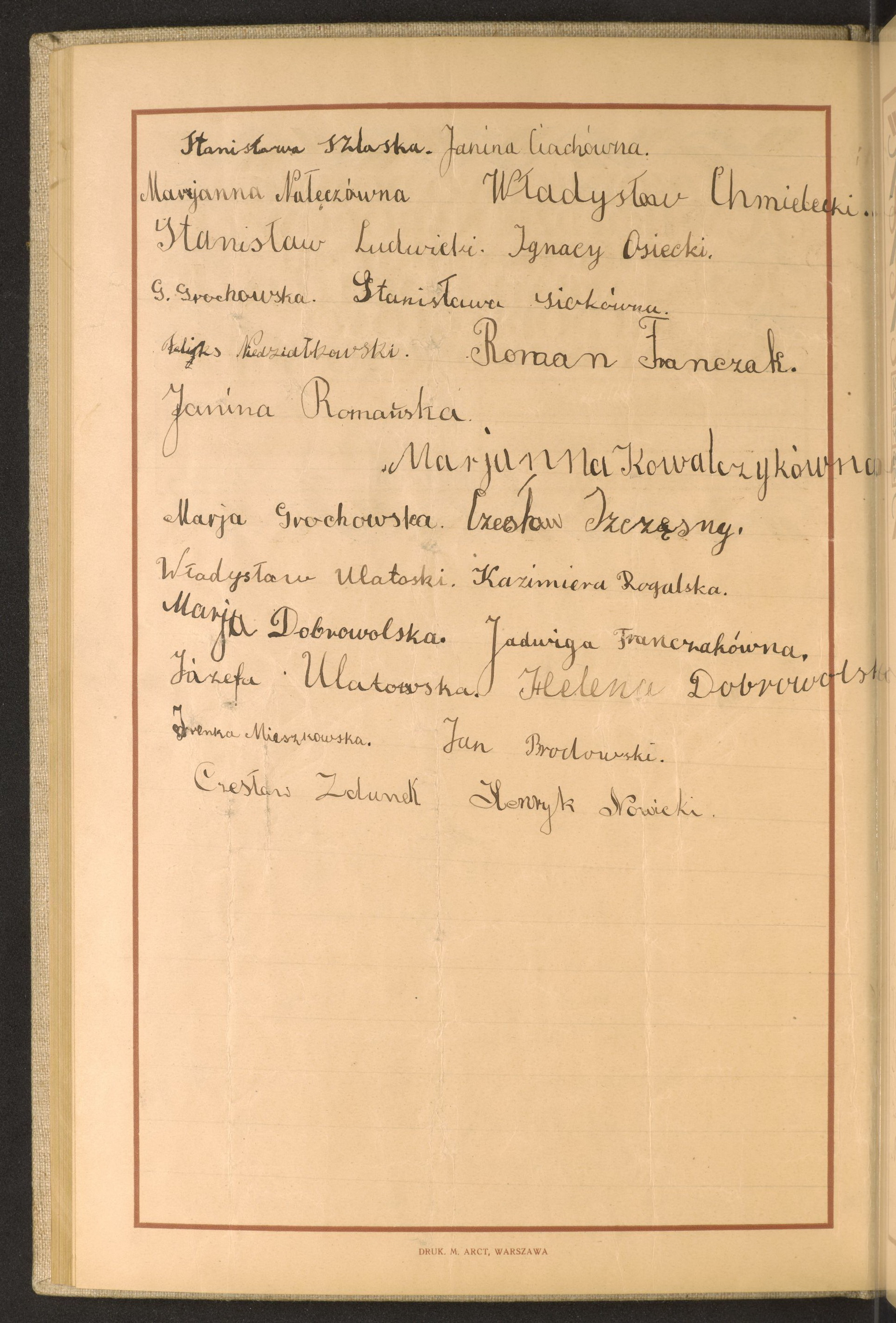 Podpis Henryk Nowicki na stronie nr 108 w tomie nr 67