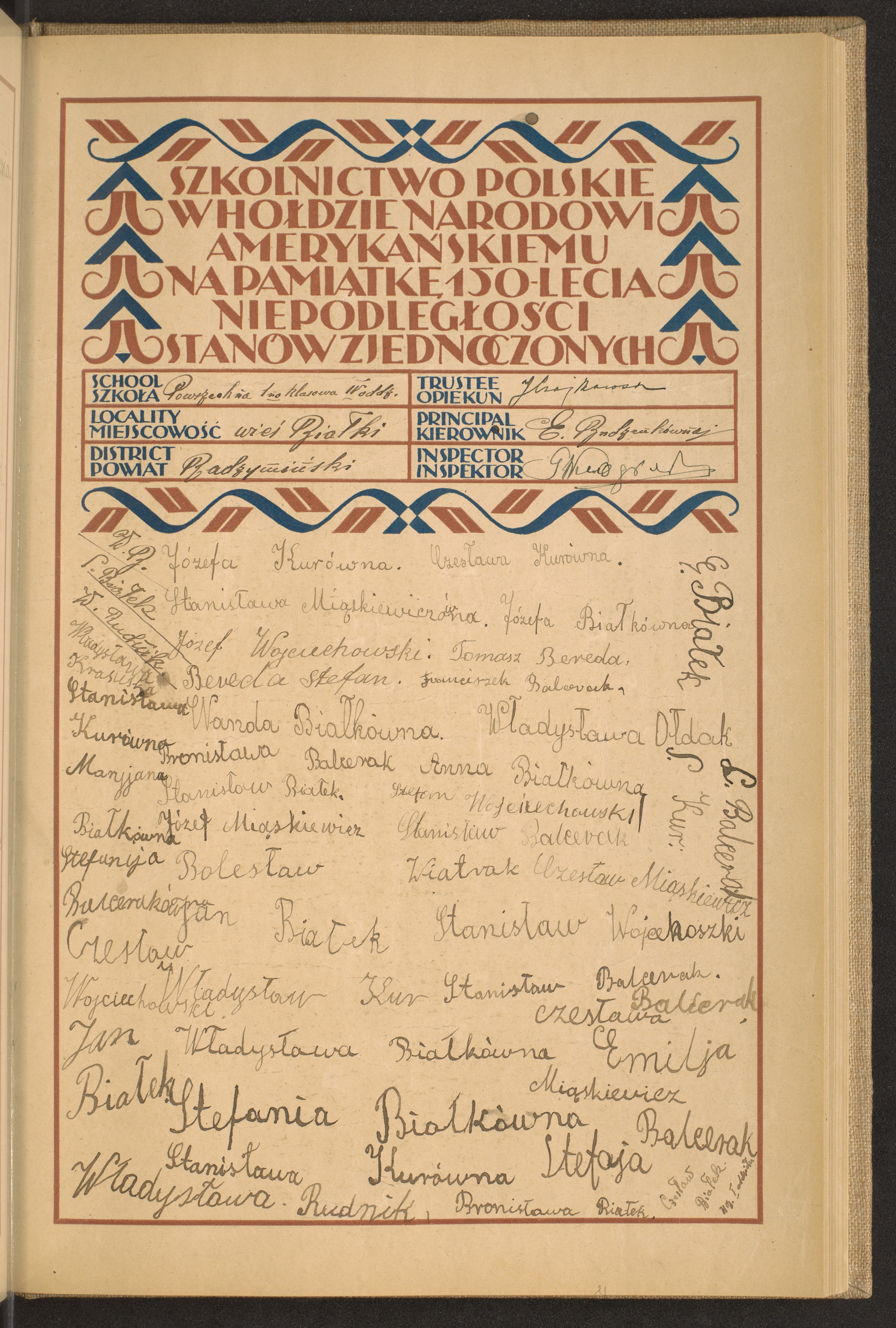 Podpis S. Kur na stronie nr 135 w tomie nr 68