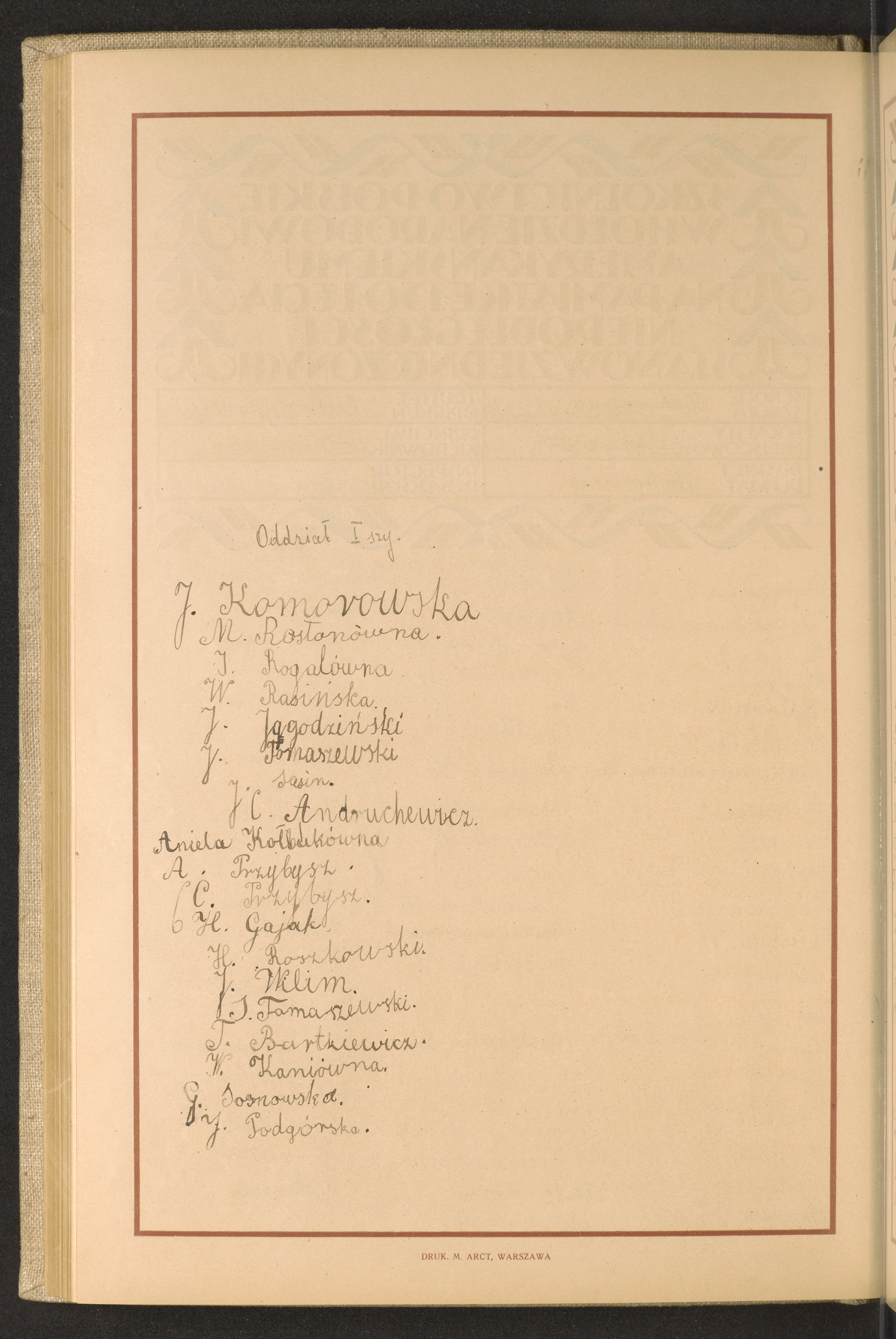 Podpis J. Podgórska na stronie nr 148 w tomie nr 68