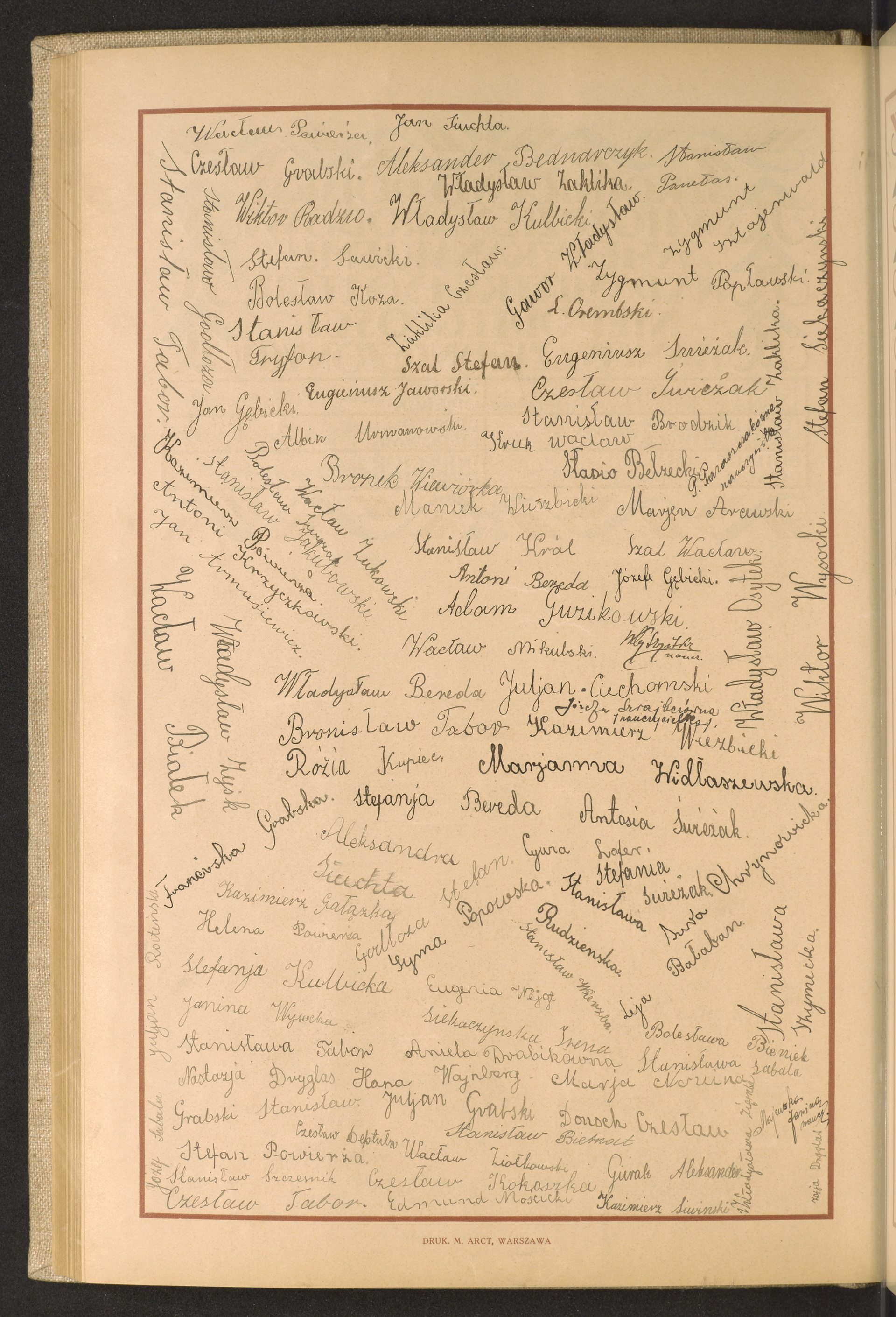 Podpis Wacław Powierża na stronie nr 170 w tomie nr 68