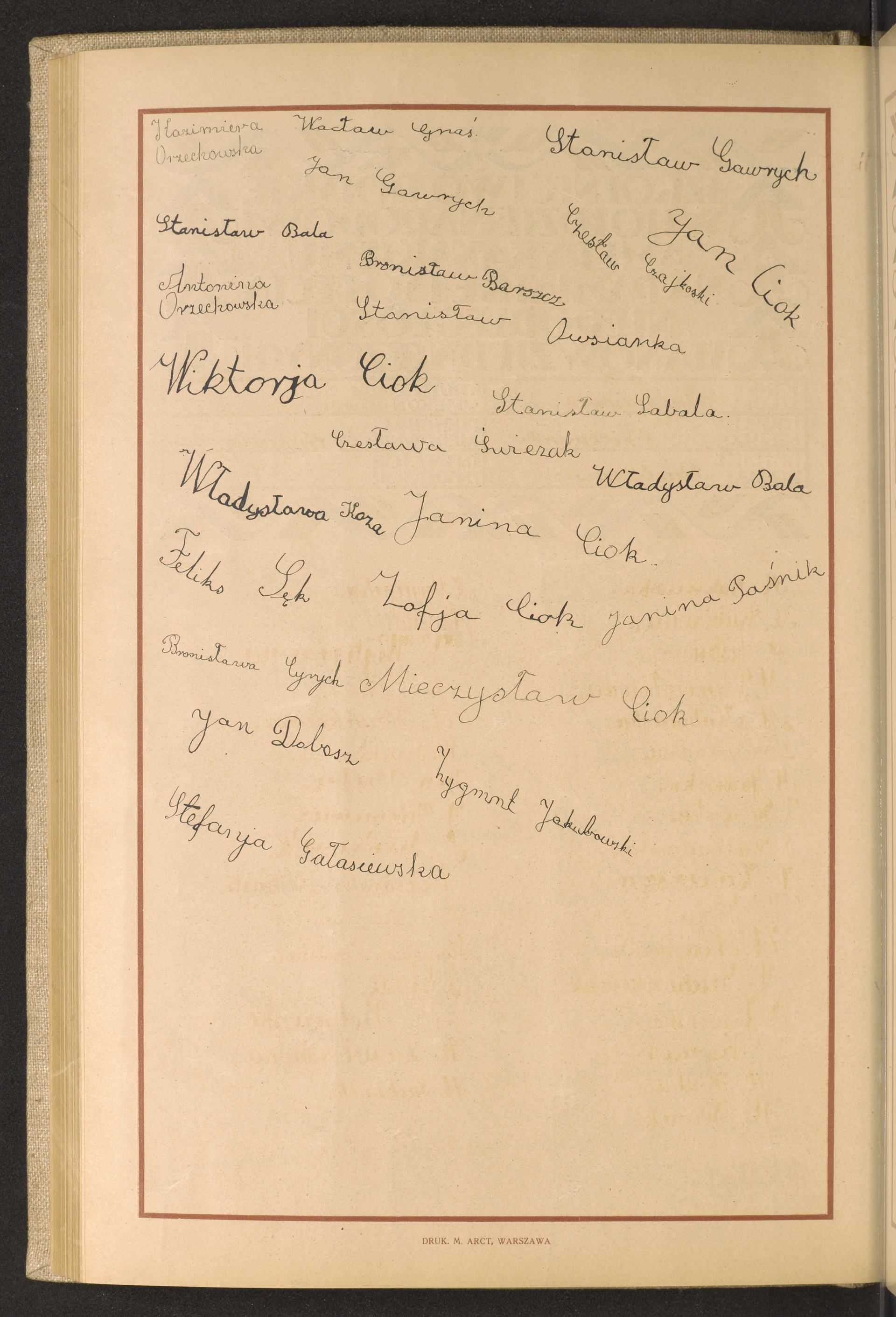 Podpis Stefania Gałasiewska na stronie nr 178 w tomie nr 68