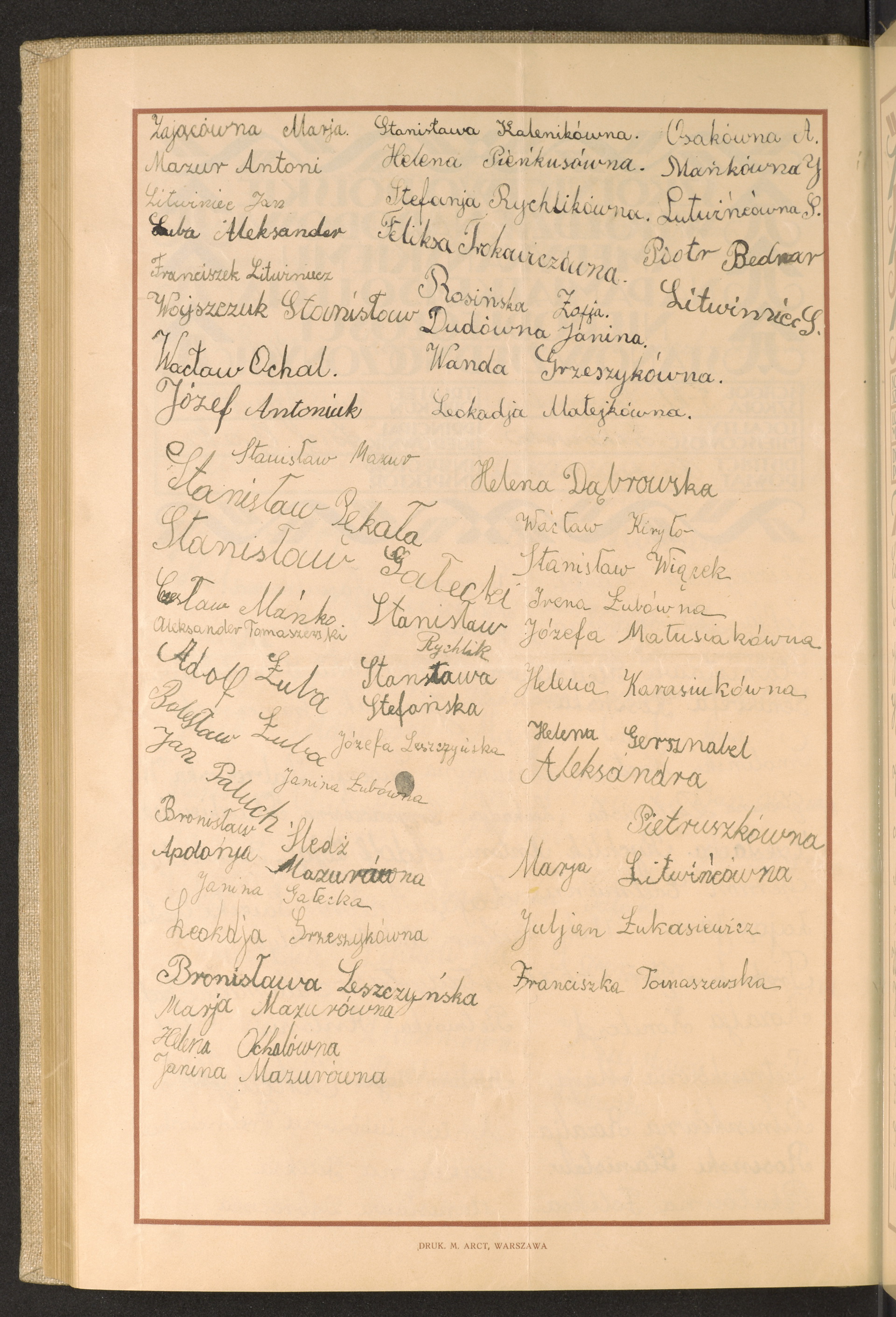 Podpis Maria Zając na stronie nr 238 w tomie nr 68