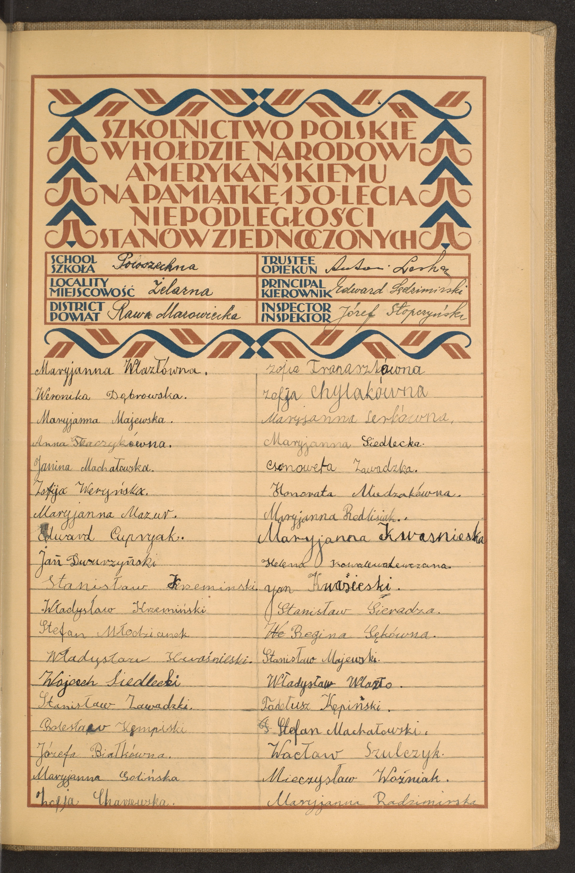 Podpis Marianna Radzimirska na stronie nr 125 w tomie nr 69