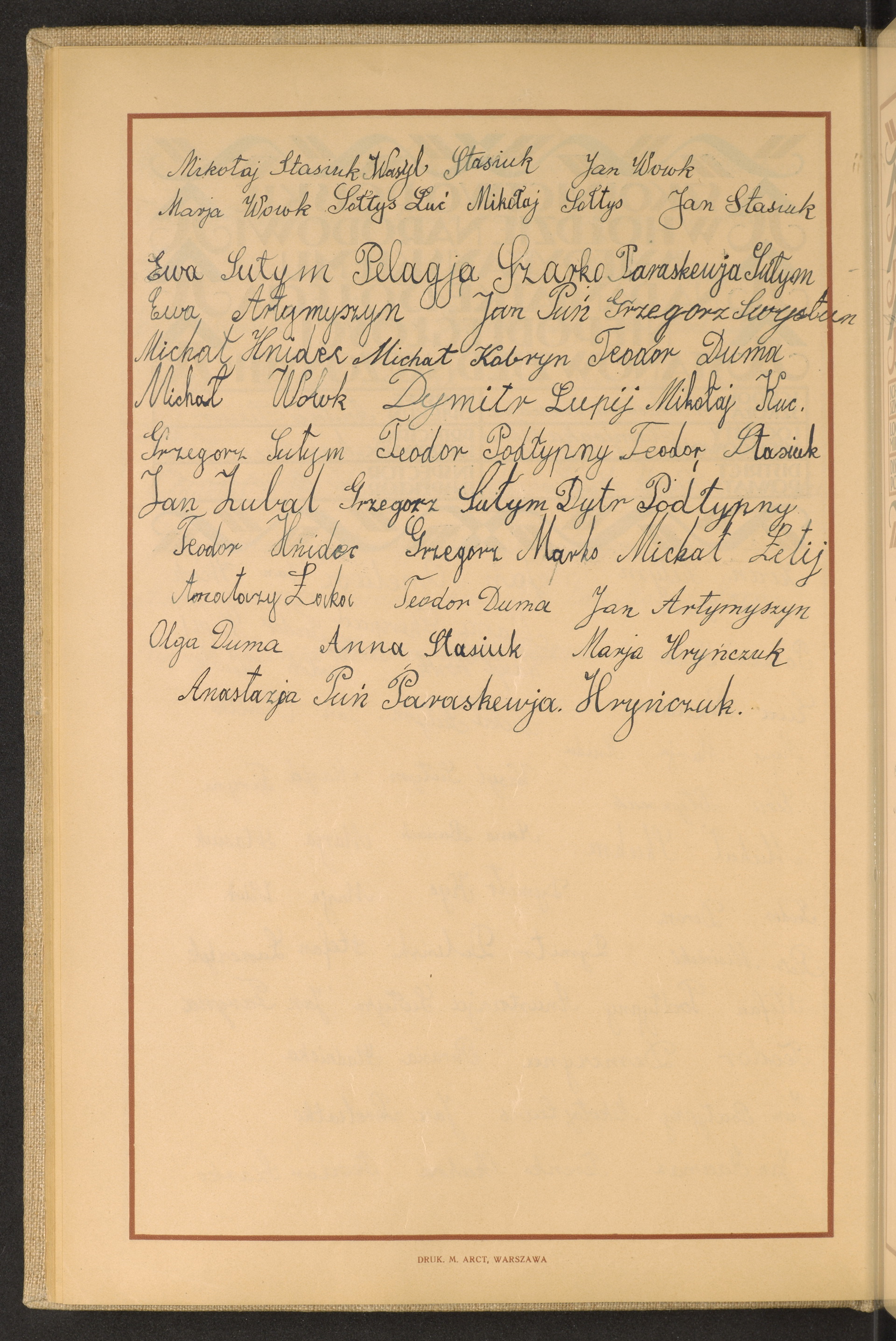 Podpis Dymitr Podłypny na stronie nr 40 w tomie nr 70