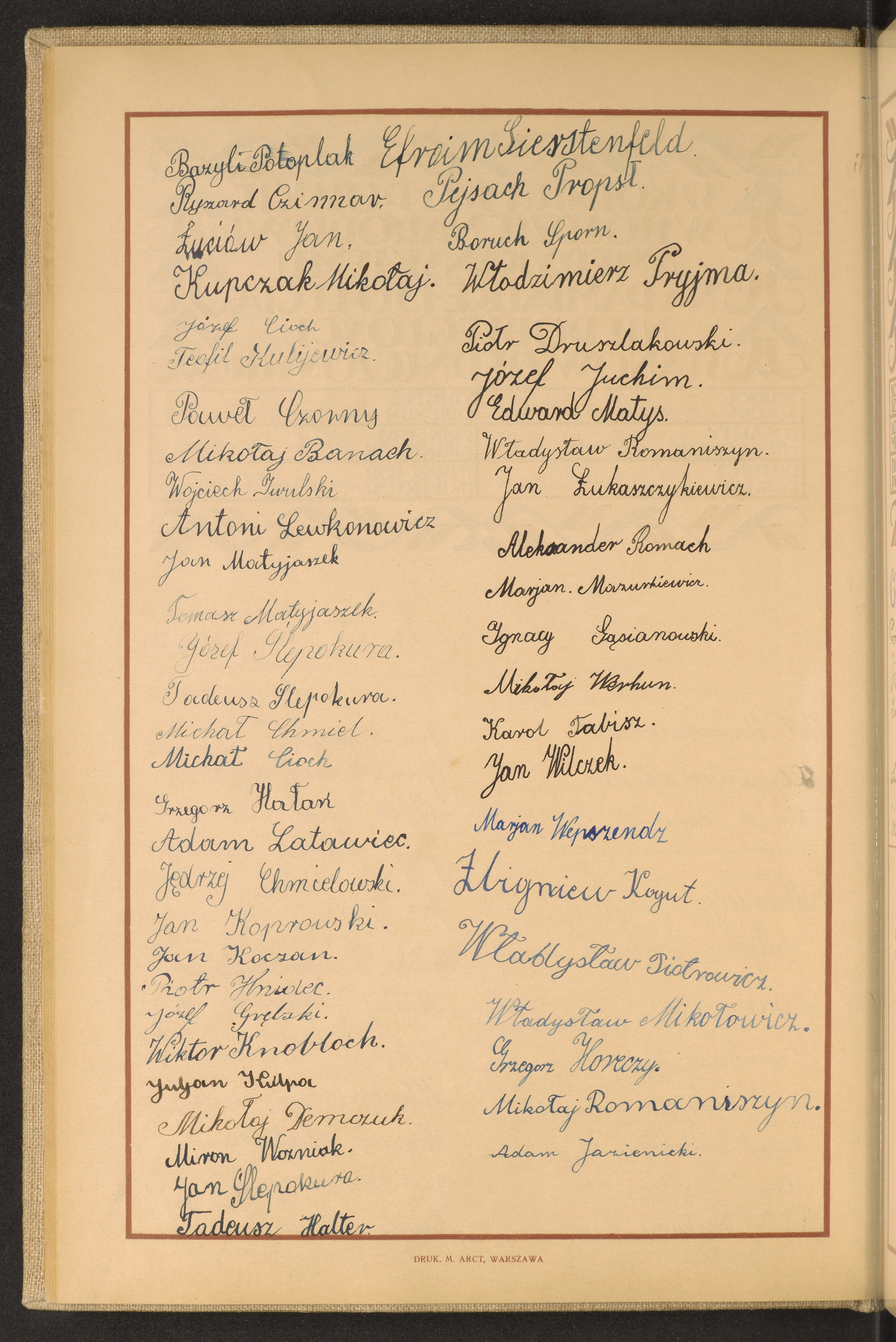 Podpis Adam Jazienicki na stronie nr 48 w tomie nr 70