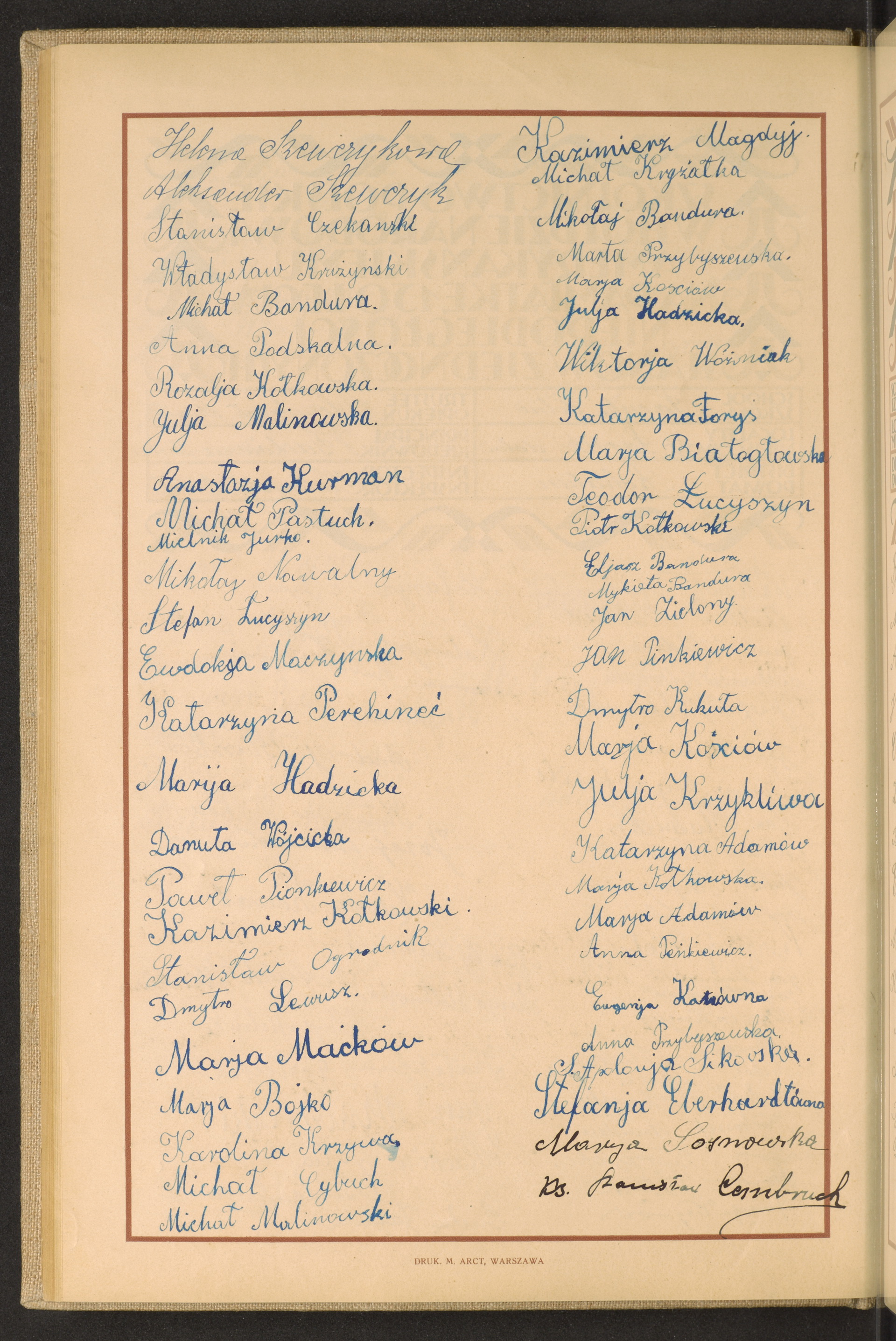 Podpis Marta Przybyszewska na stronie nr 80 w tomie nr 70