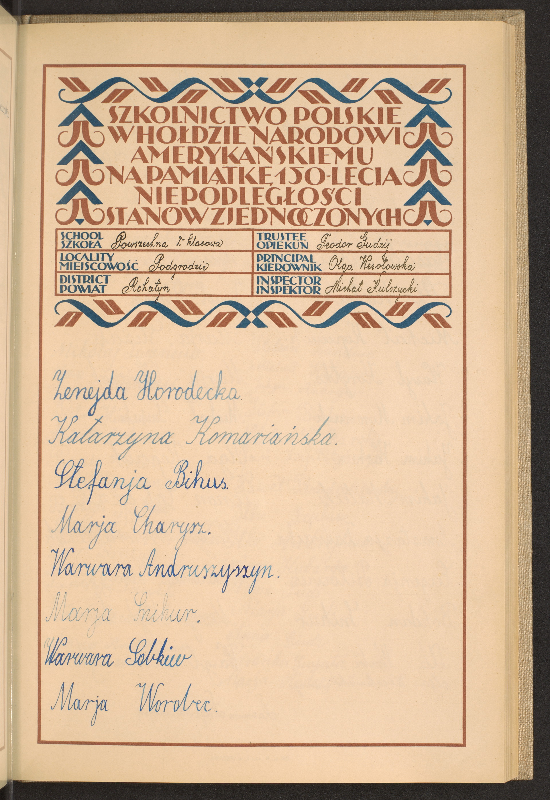 Podpis Teodor Gudzij na stronie nr 101 w tomie nr 70
