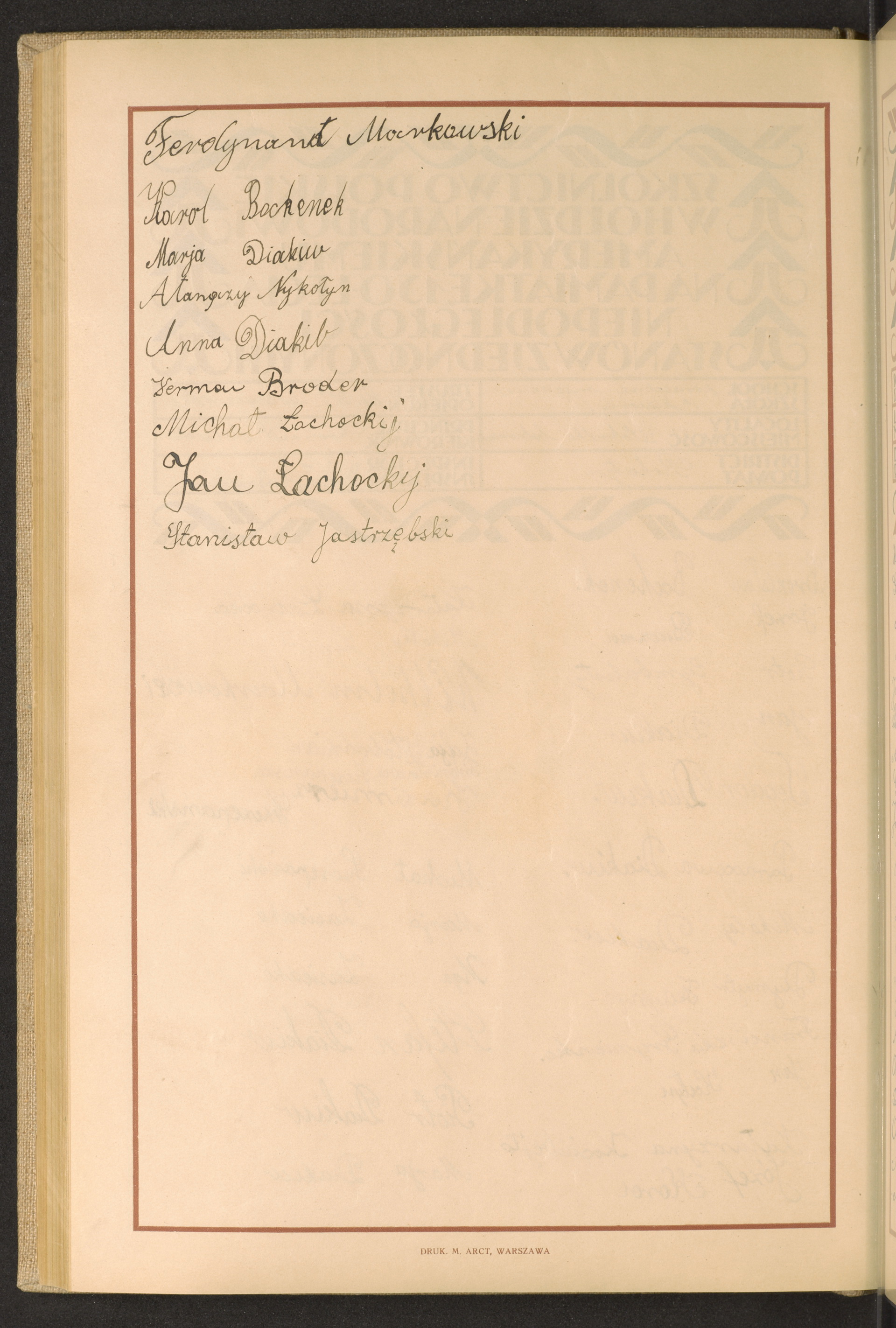 Podpis Stanisław Jastrzębski na stronie nr 184 w tomie nr 70