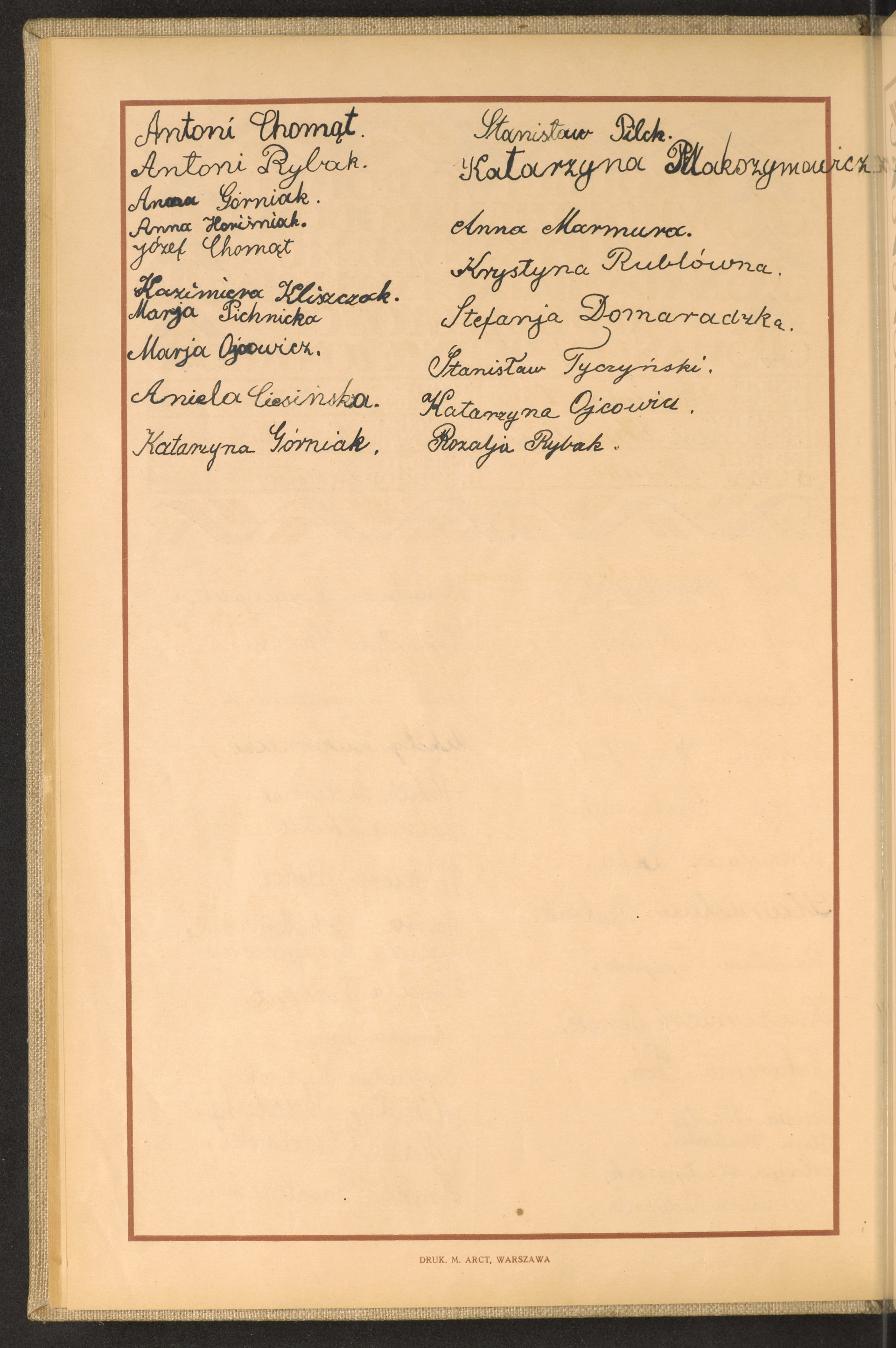 Podpis Katarzyna Ojcowicz na stronie nr 44 w tomie nr 71