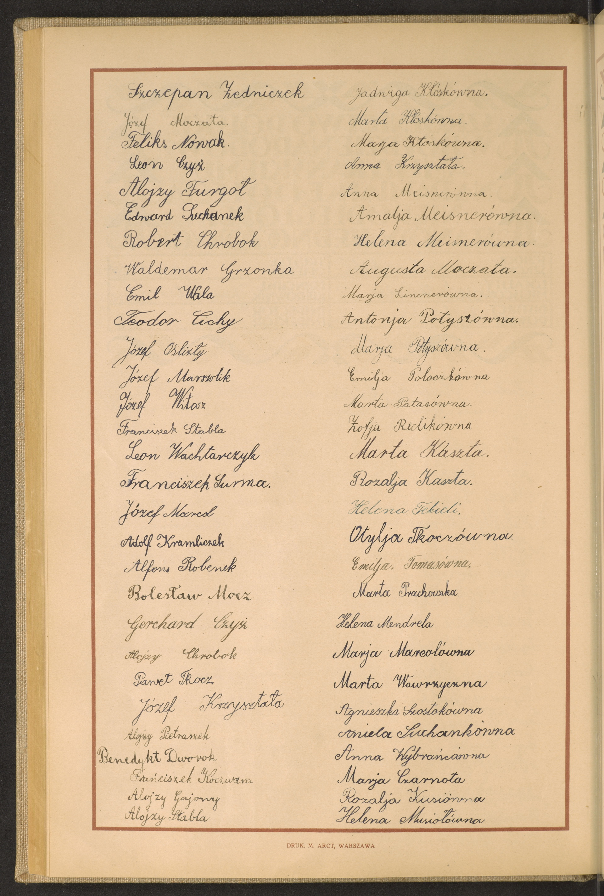 Podpis Szczepan Zedniczek na stronie nr 126 w tomie nr 71