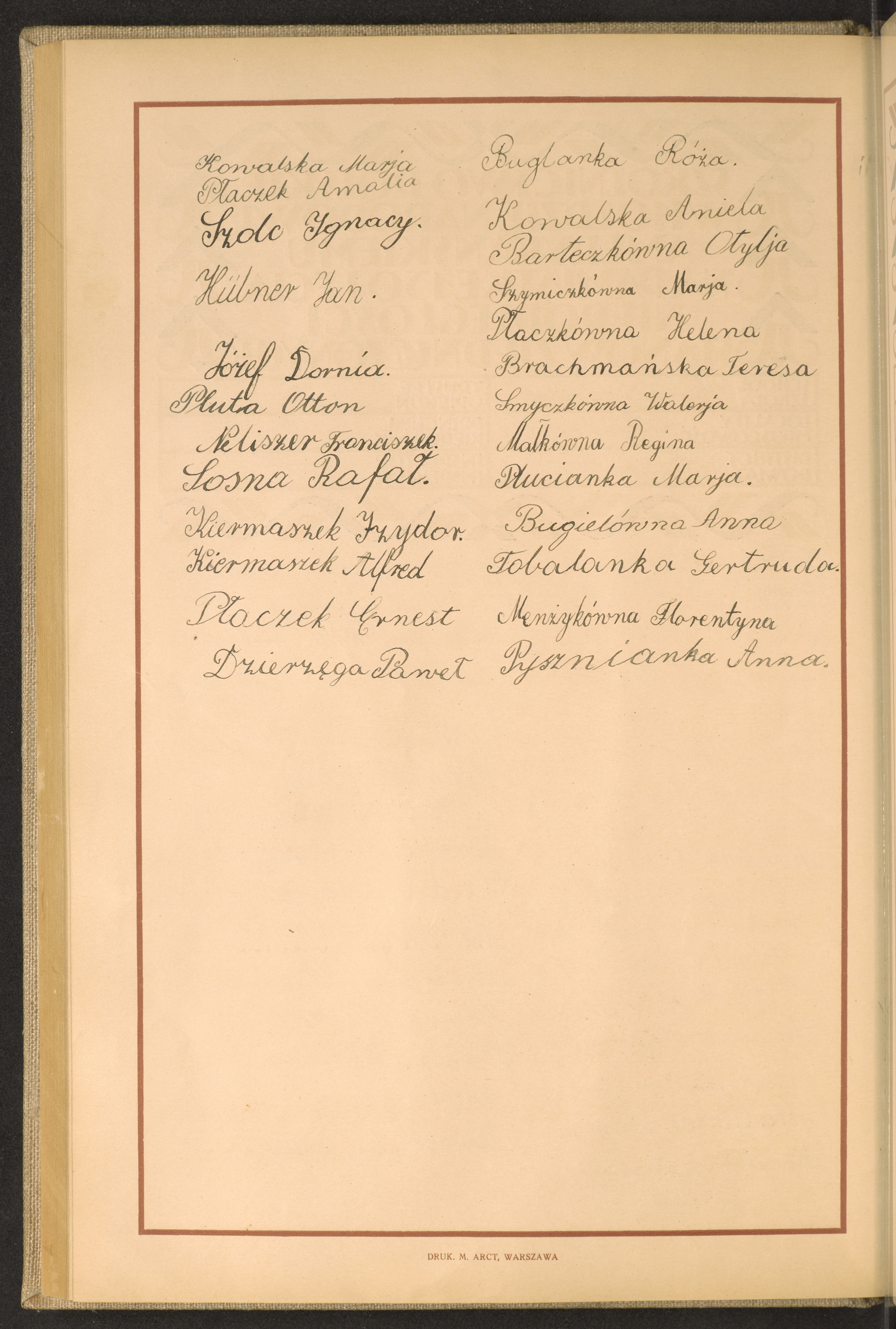 Podpis Maria Kowalska na stronie nr 130 w tomie nr 71