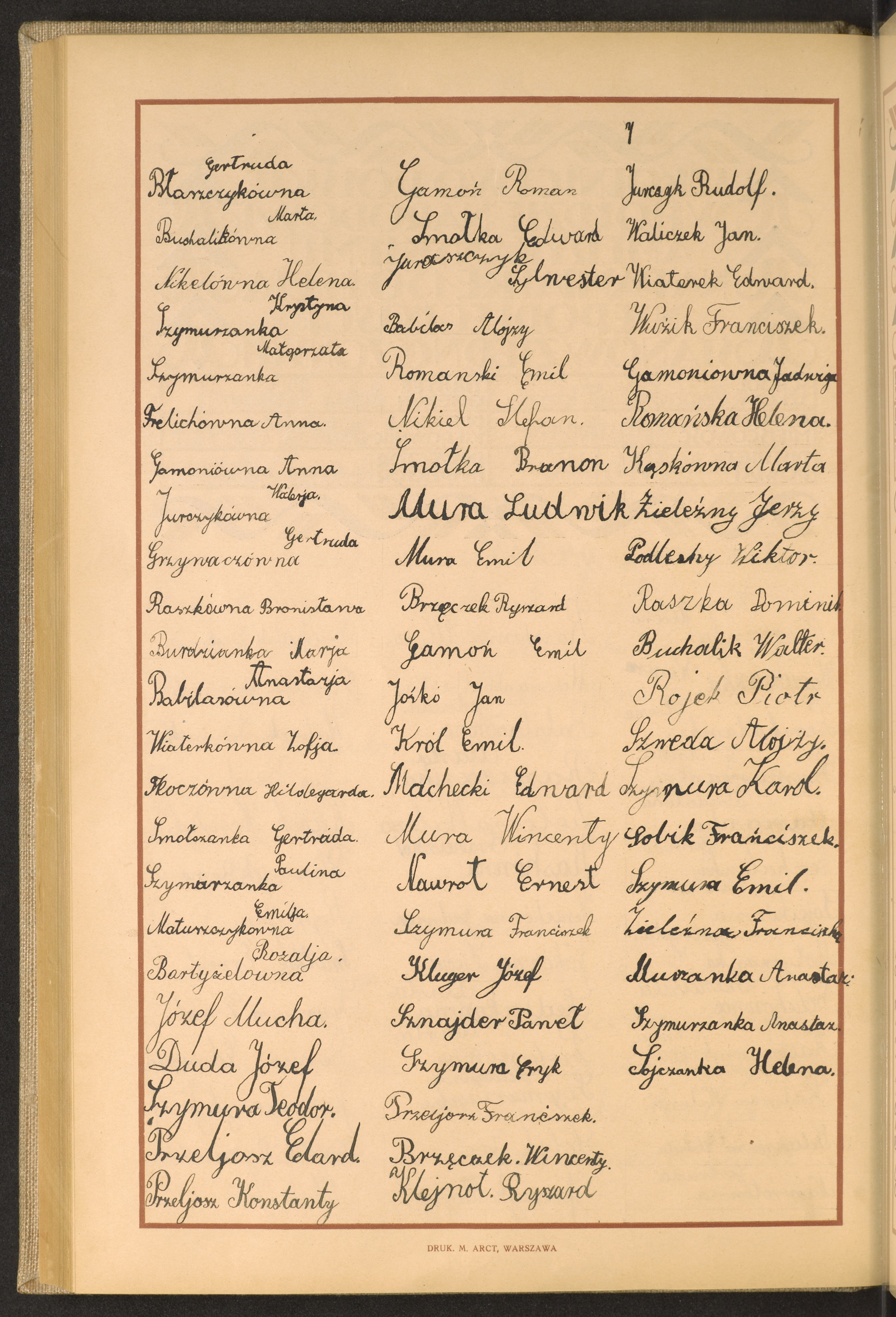 Podpis Helena Sojka na stronie nr 192 w tomie nr 71