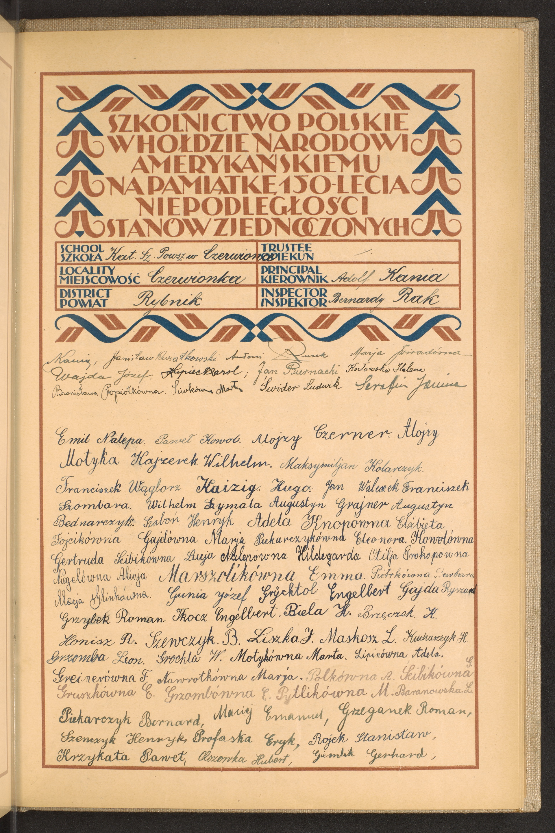 Podpis Gerhard Giemlik na stronie nr 241 w tomie nr 71