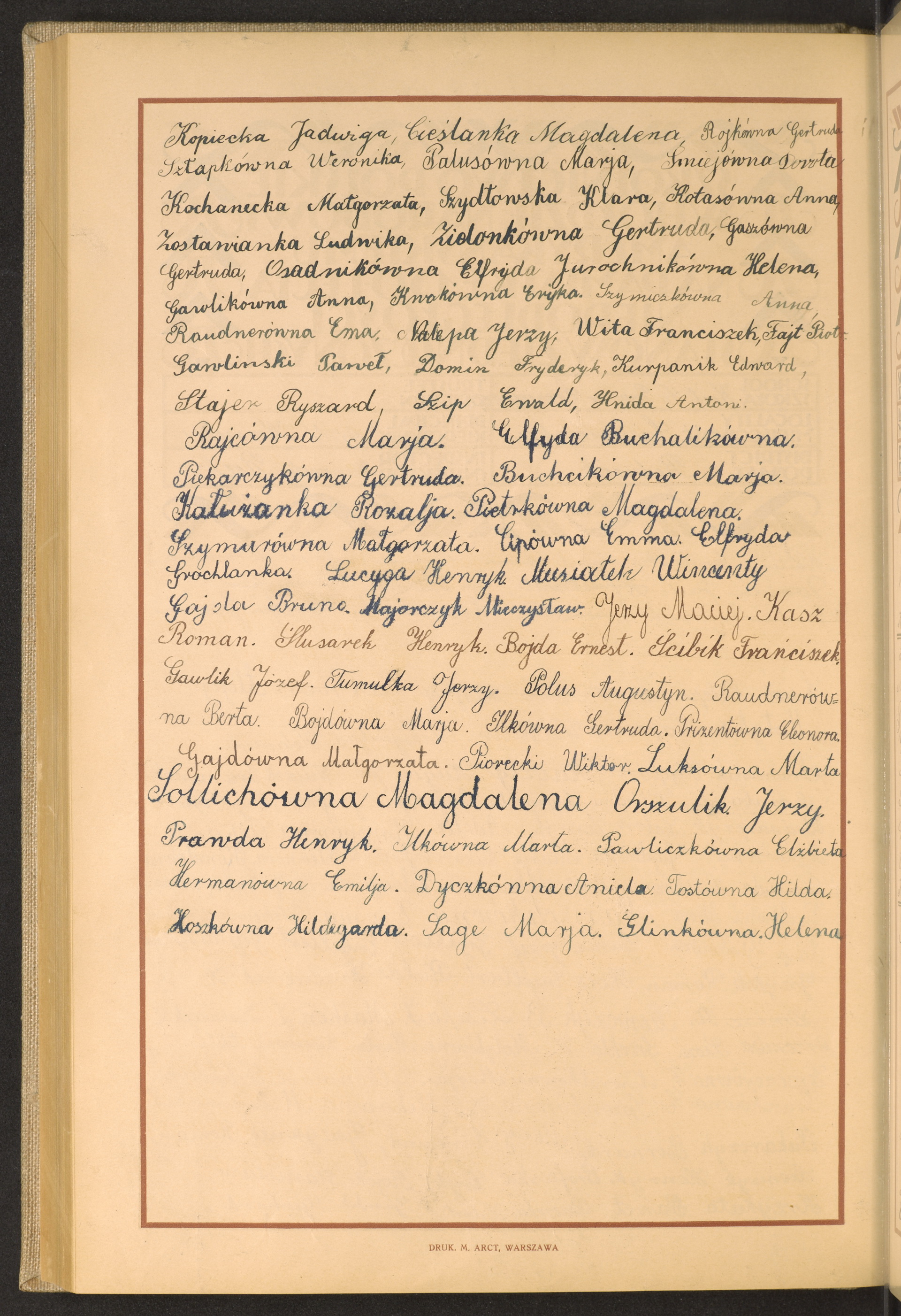 Podpis Helena Glinka na stronie nr 242 w tomie nr 71