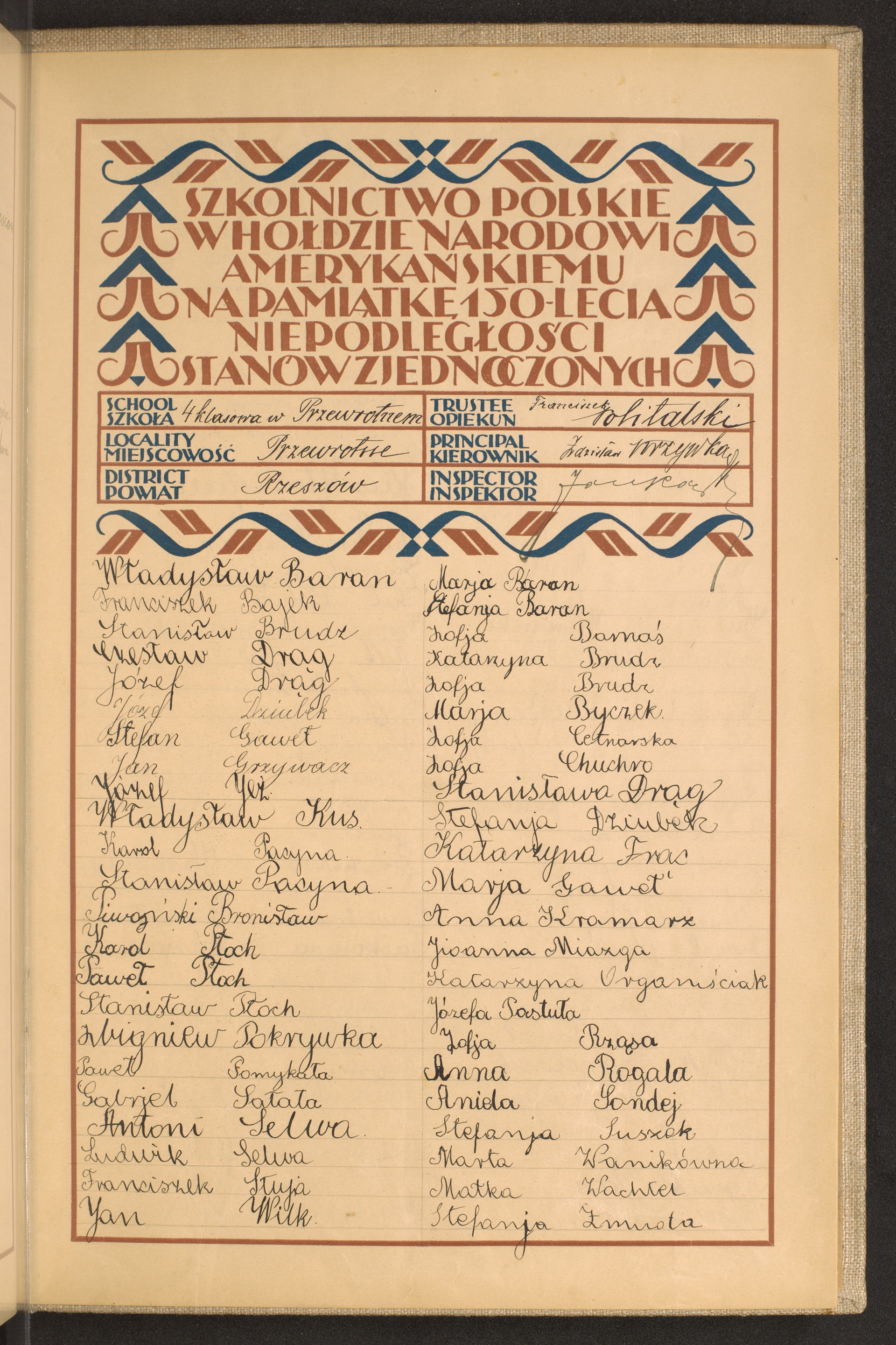 Podpis Aniela Sondej na stronie nr 281 w tomie nr 71