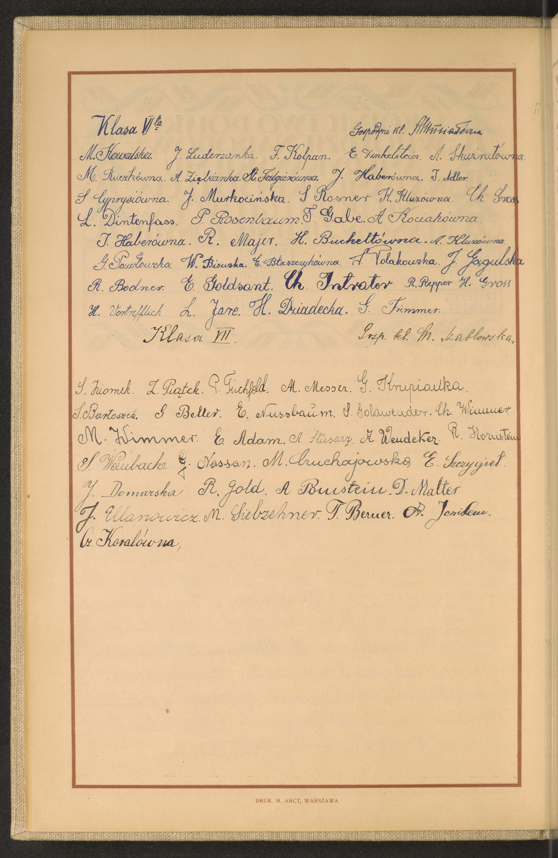 Podpis Czesława Koral na stronie nr 24 w tomie nr 72