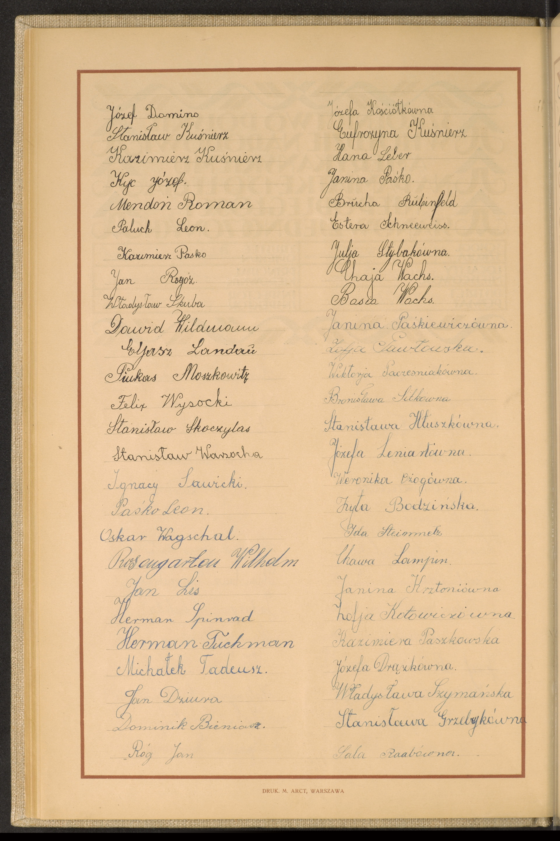 Podpis Feliks Wysocki na stronie nr 66 w tomie nr 72