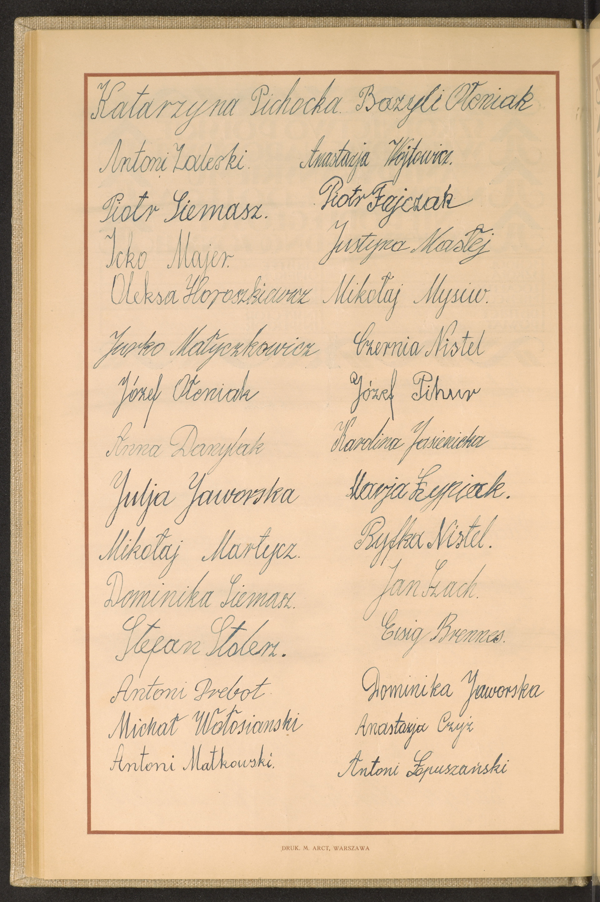 Podpis Antoni Łopuszański na stronie nr 76 w tomie nr 72