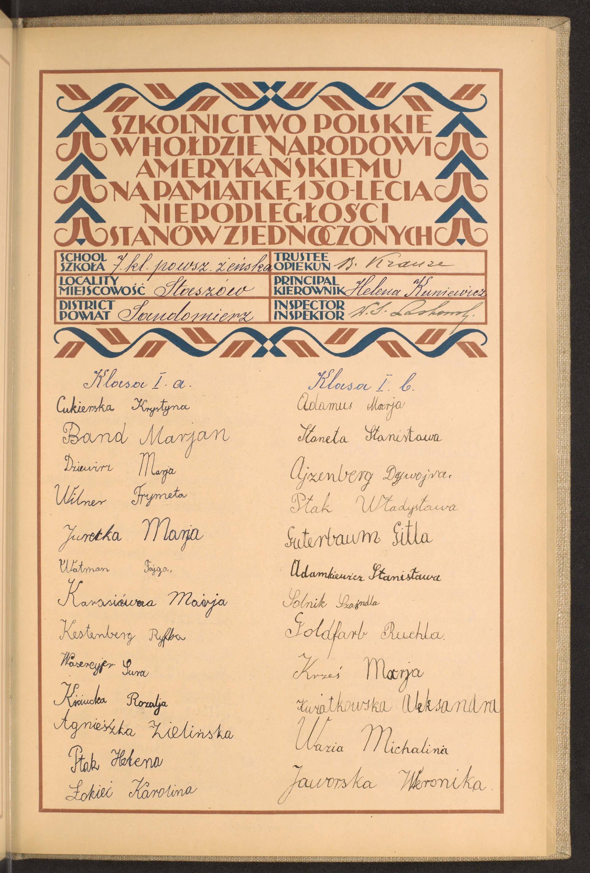 Podpis Weronika Jaworska na stronie nr 191 w tomie nr 72