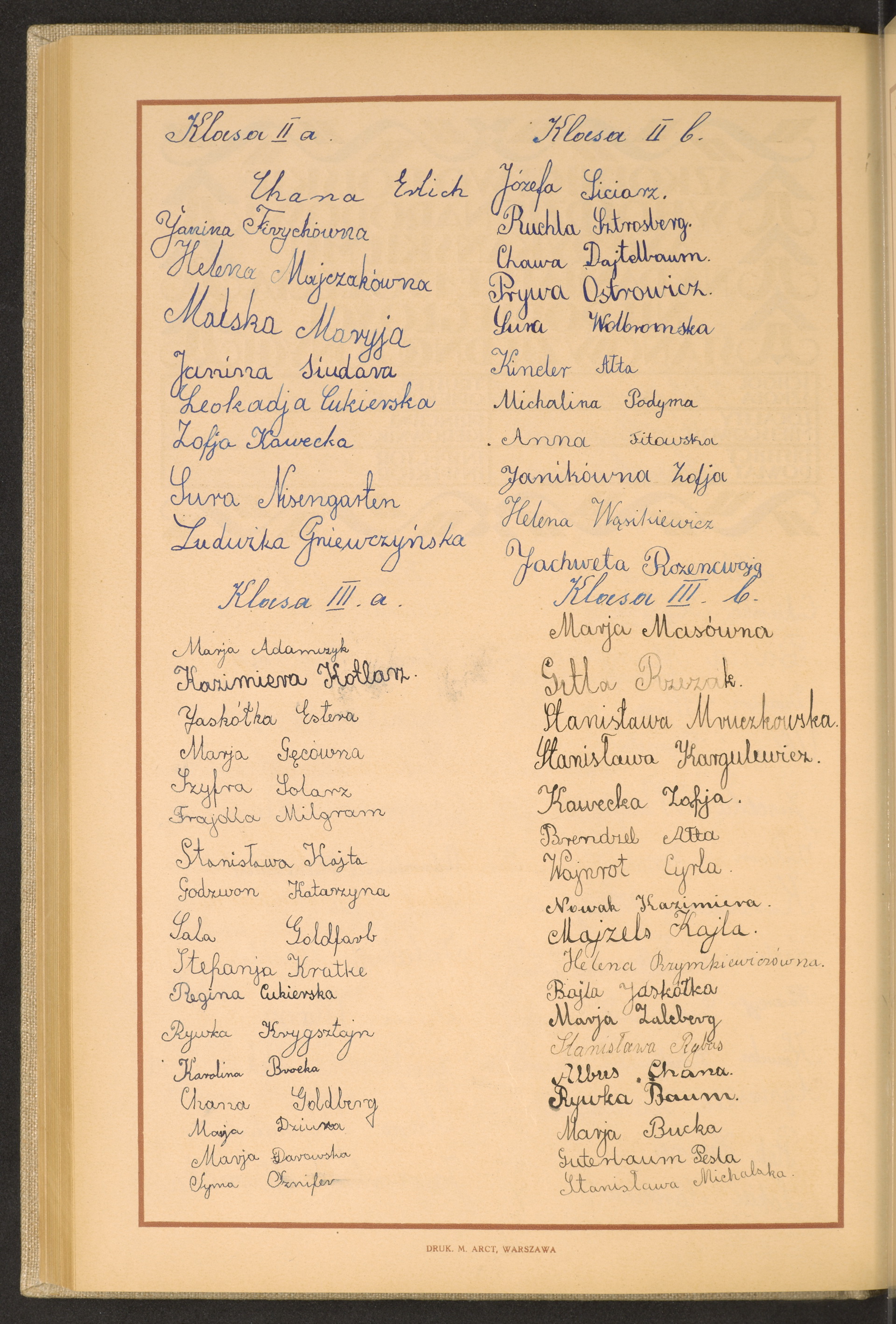 Podpis Maria Adamczyk na stronie nr 192 w tomie nr 72