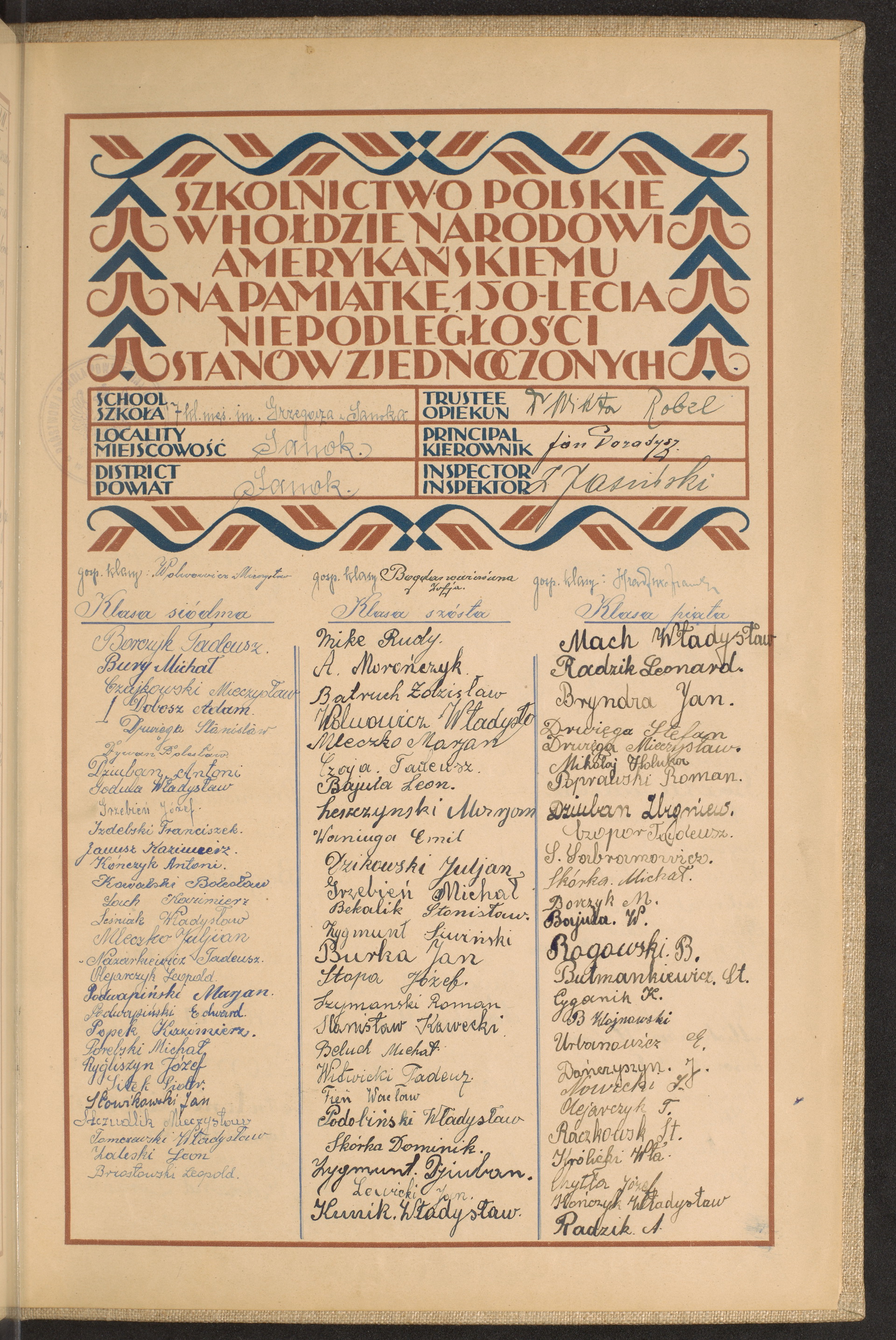 Podpis A. Radzik na stronie nr 283 w tomie nr 72