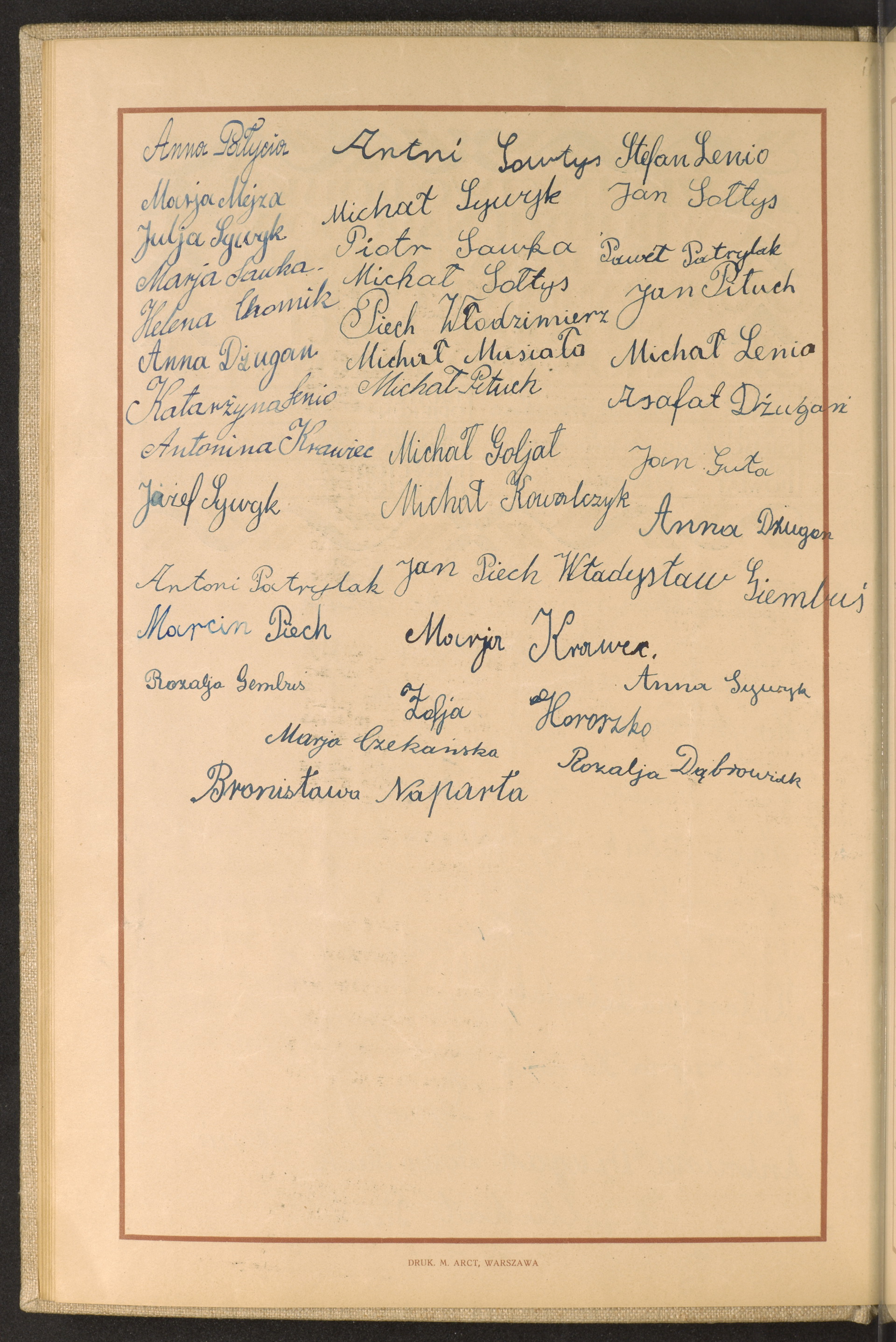 Podpis Rozalia Dąbrowiak na stronie nr 36 w tomie nr 73