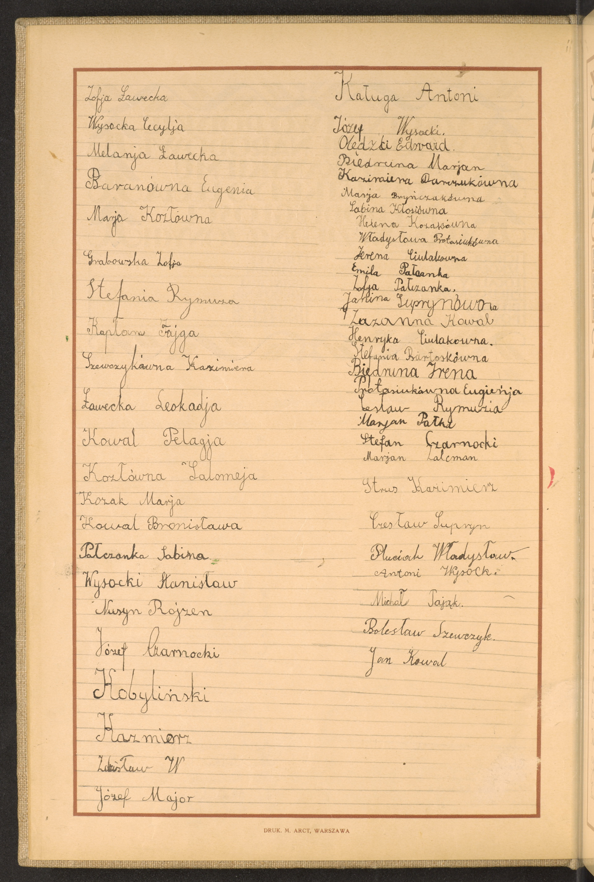 Podpis Kazimierz Strus na stronie nr 12 w tomie nr 74