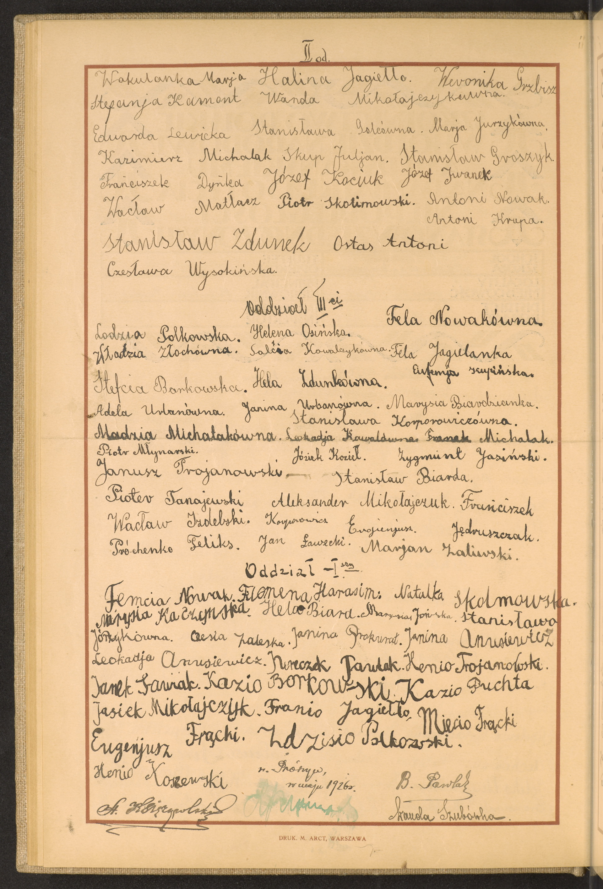 Podpis Wanda Szuba na stronie nr 46 w tomie nr 74