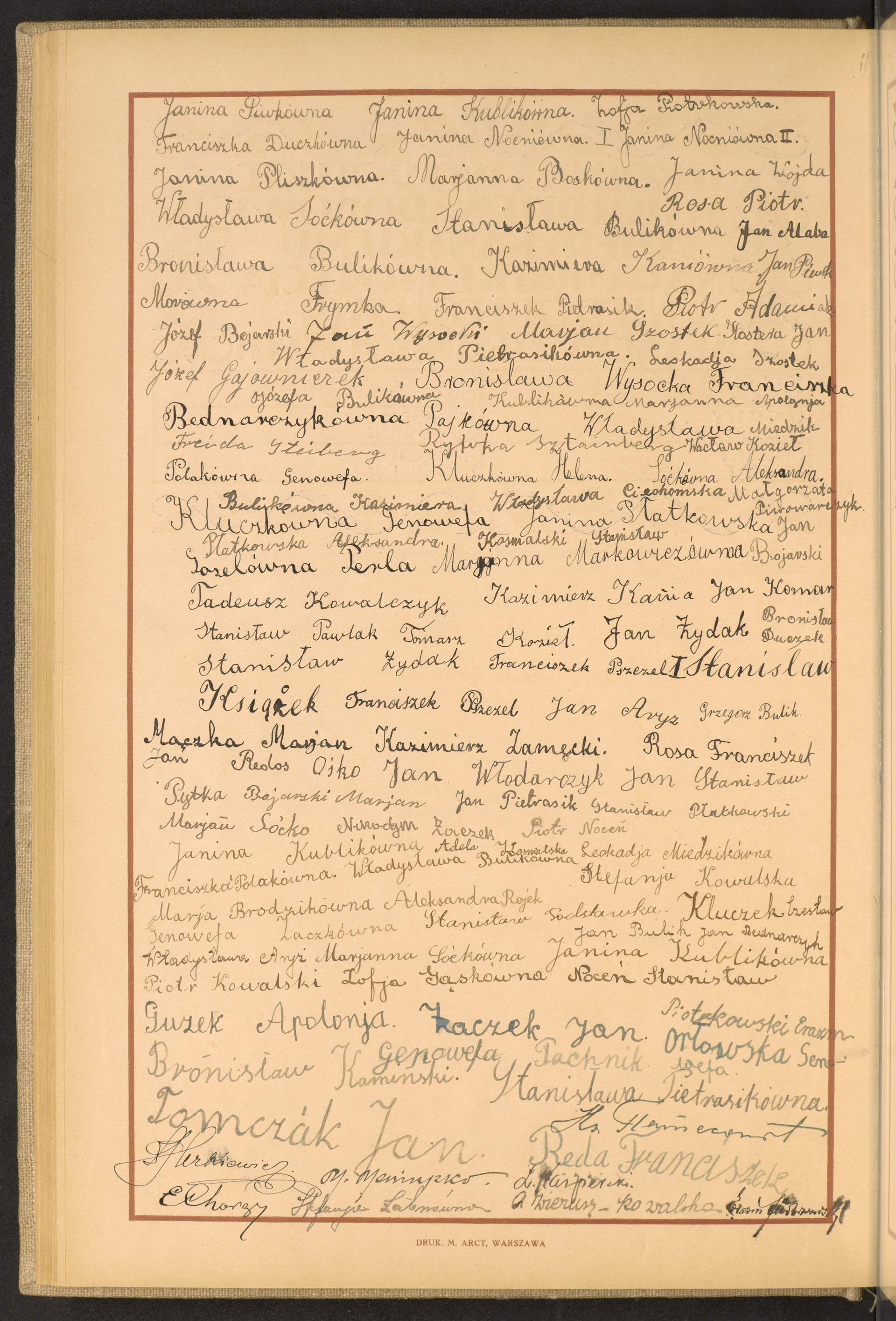 Podpis A. Wierusz-Kowalska na stronie nr 64 w tomie nr 74