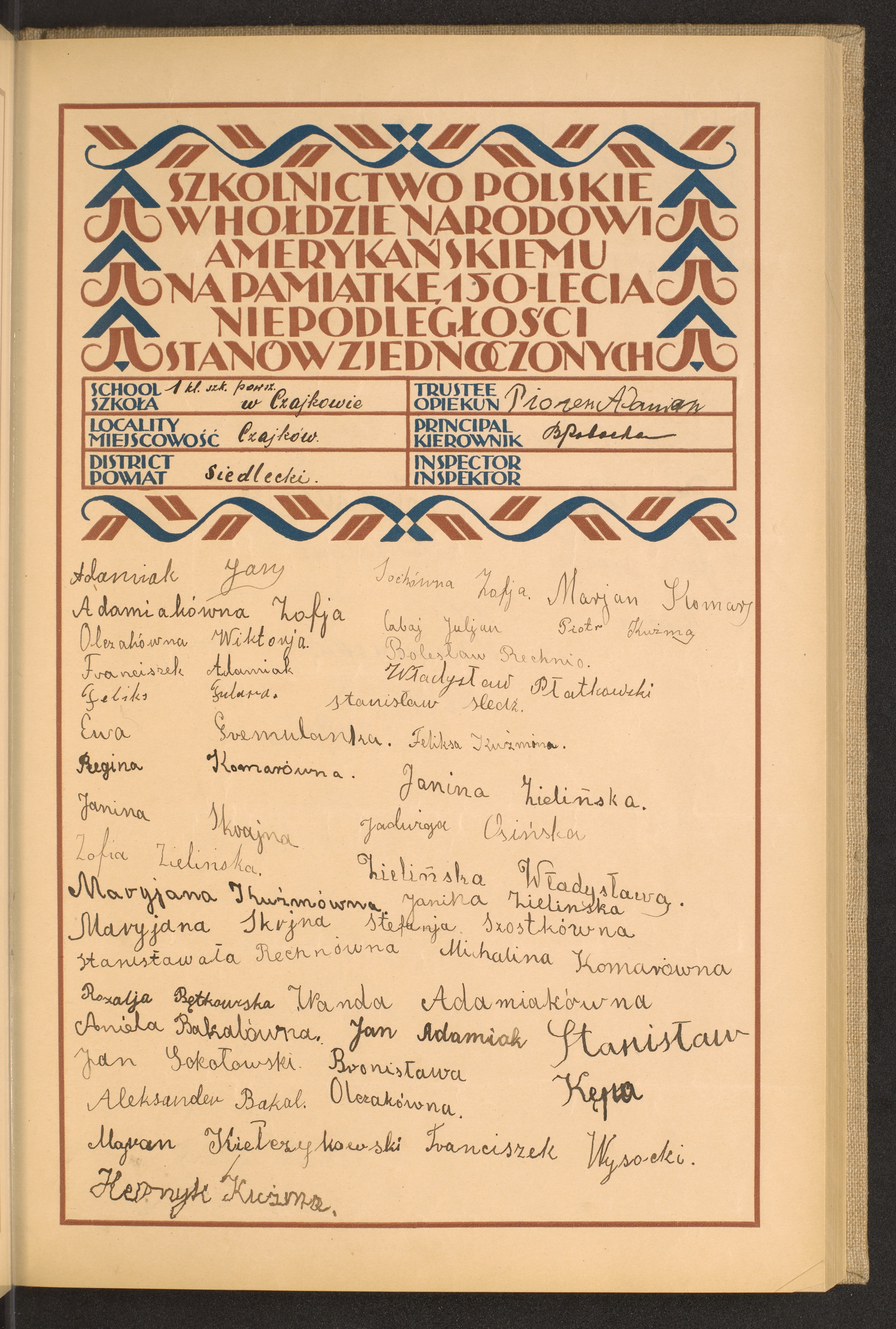 Podpis Jan Sokołowski na stronie nr 79 w tomie nr 74