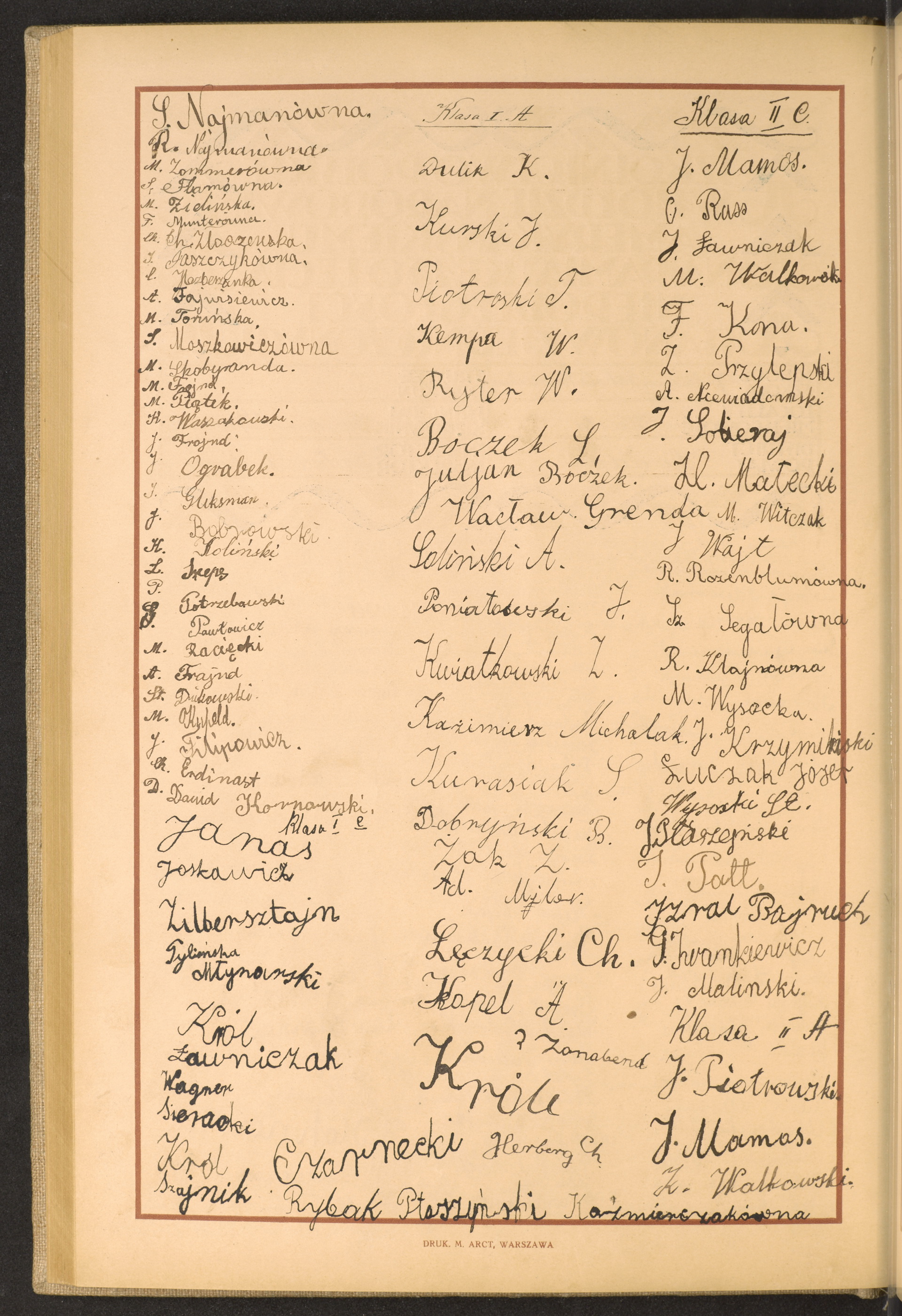 Podpis  Kaźmierczak na stronie nr 138 w tomie nr 74