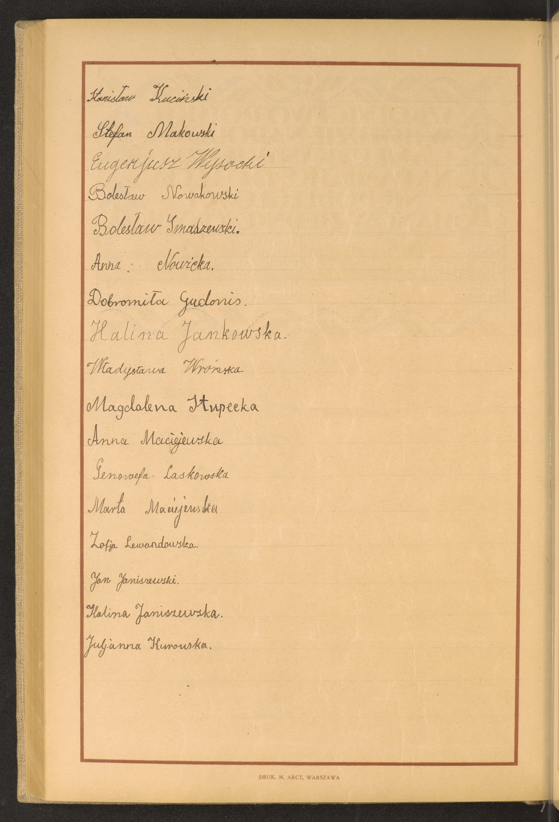 Podpis Stanisław Kuciński na stronie nr 216 w tomie nr 74