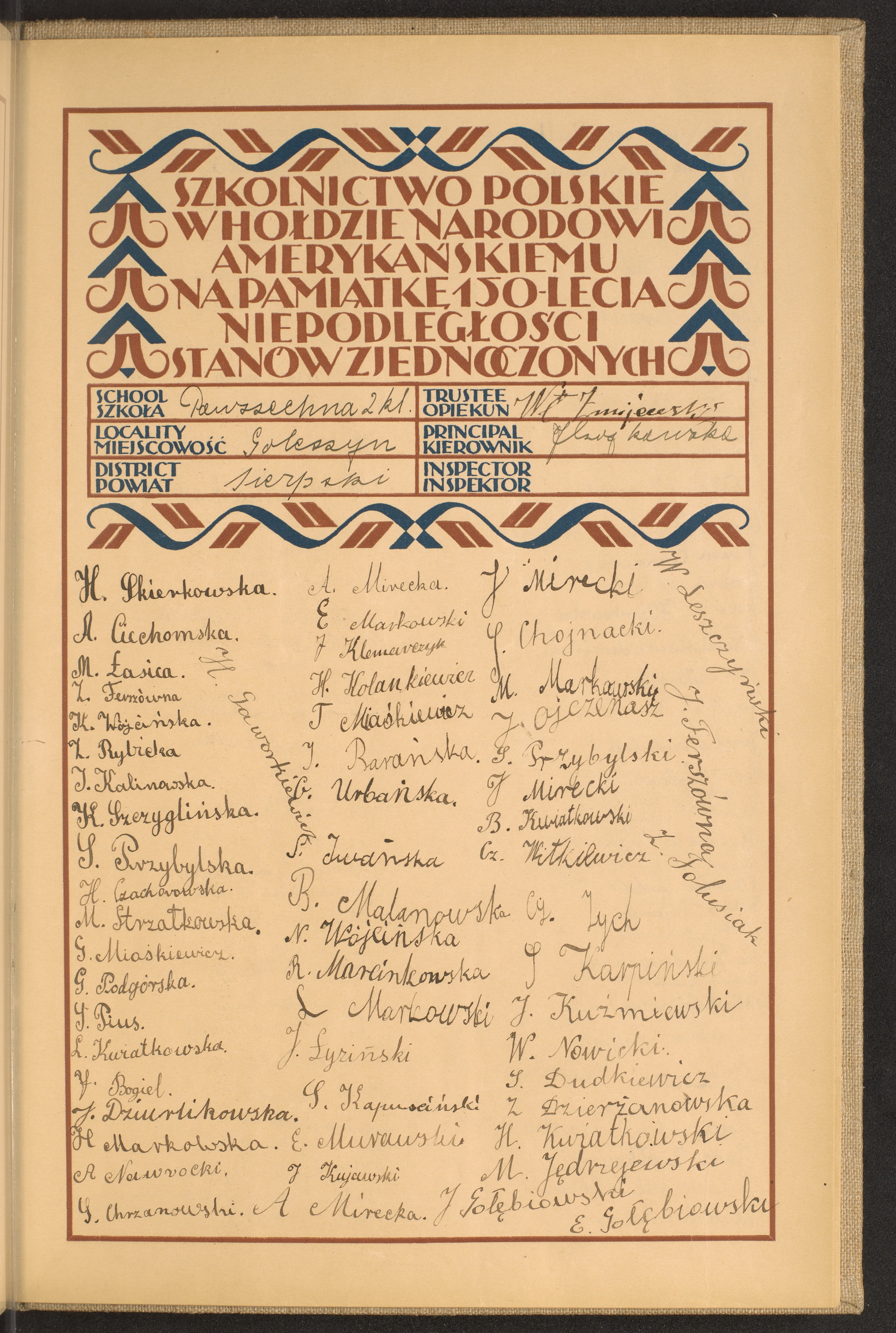 Podpis Wł. Żmijewski na stronie nr 253 w tomie nr 74