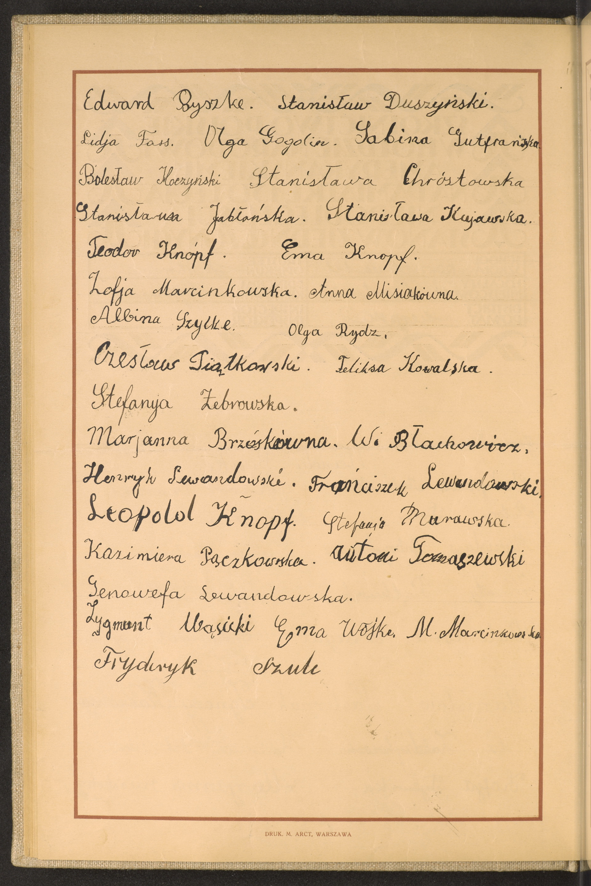 Podpis Edward Byszke na stronie nr 44 w tomie nr 75