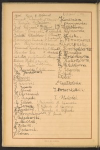 Podpis A. Choczyńska na stronie nr 46 w tomie nr 75