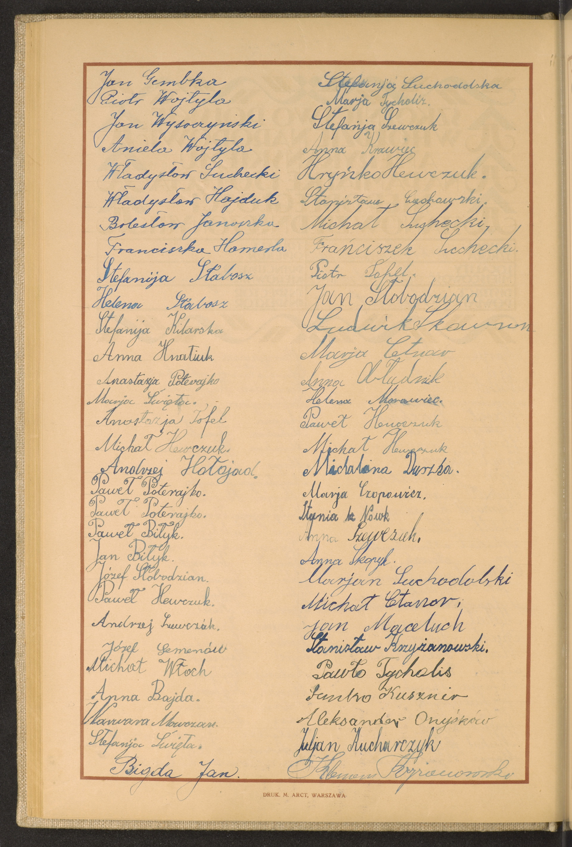 Podpis Stefania Święta na stronie nr 86 w tomie nr 75