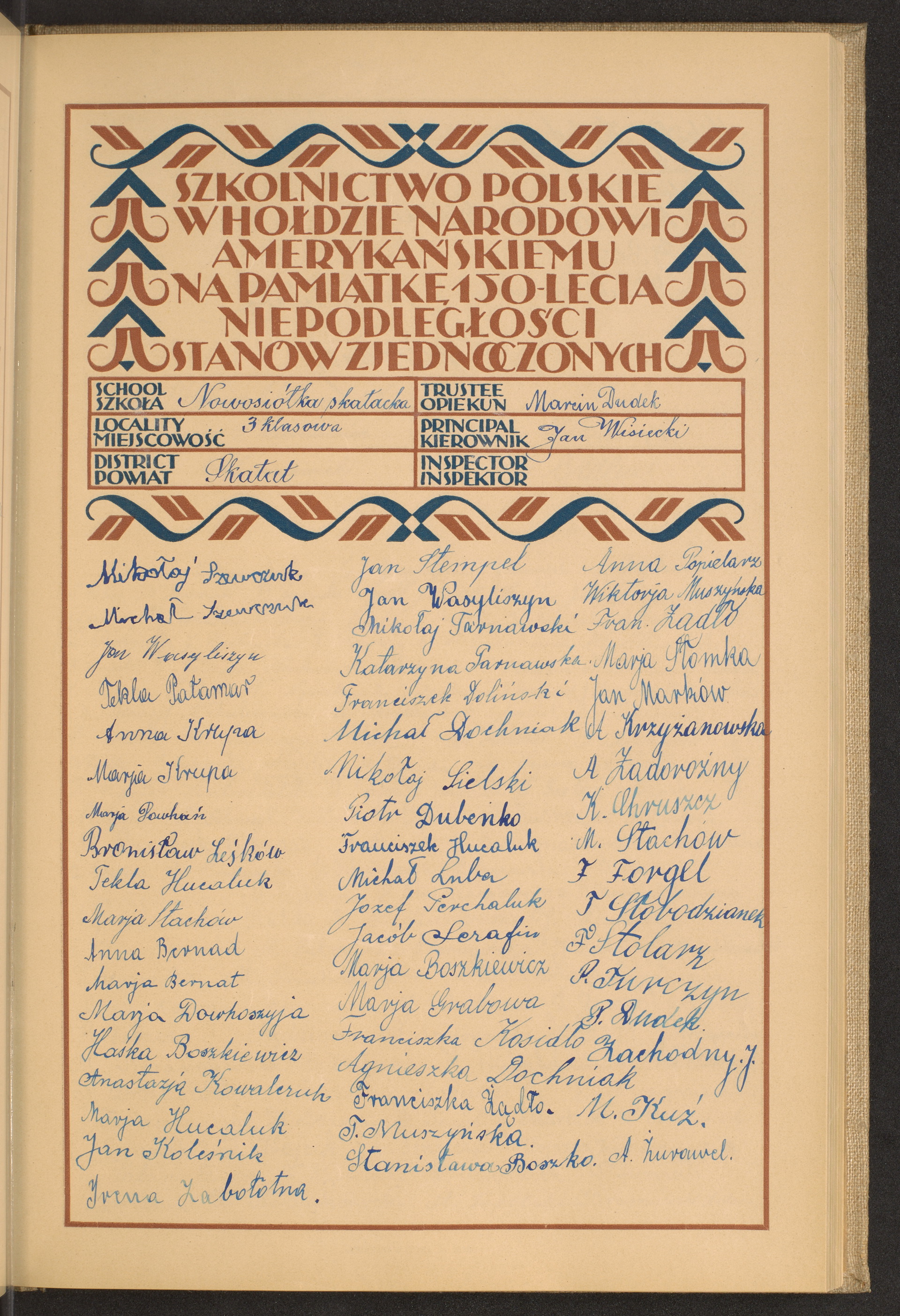 Podpis Jan Koleśnik na stronie nr 87 w tomie nr 75