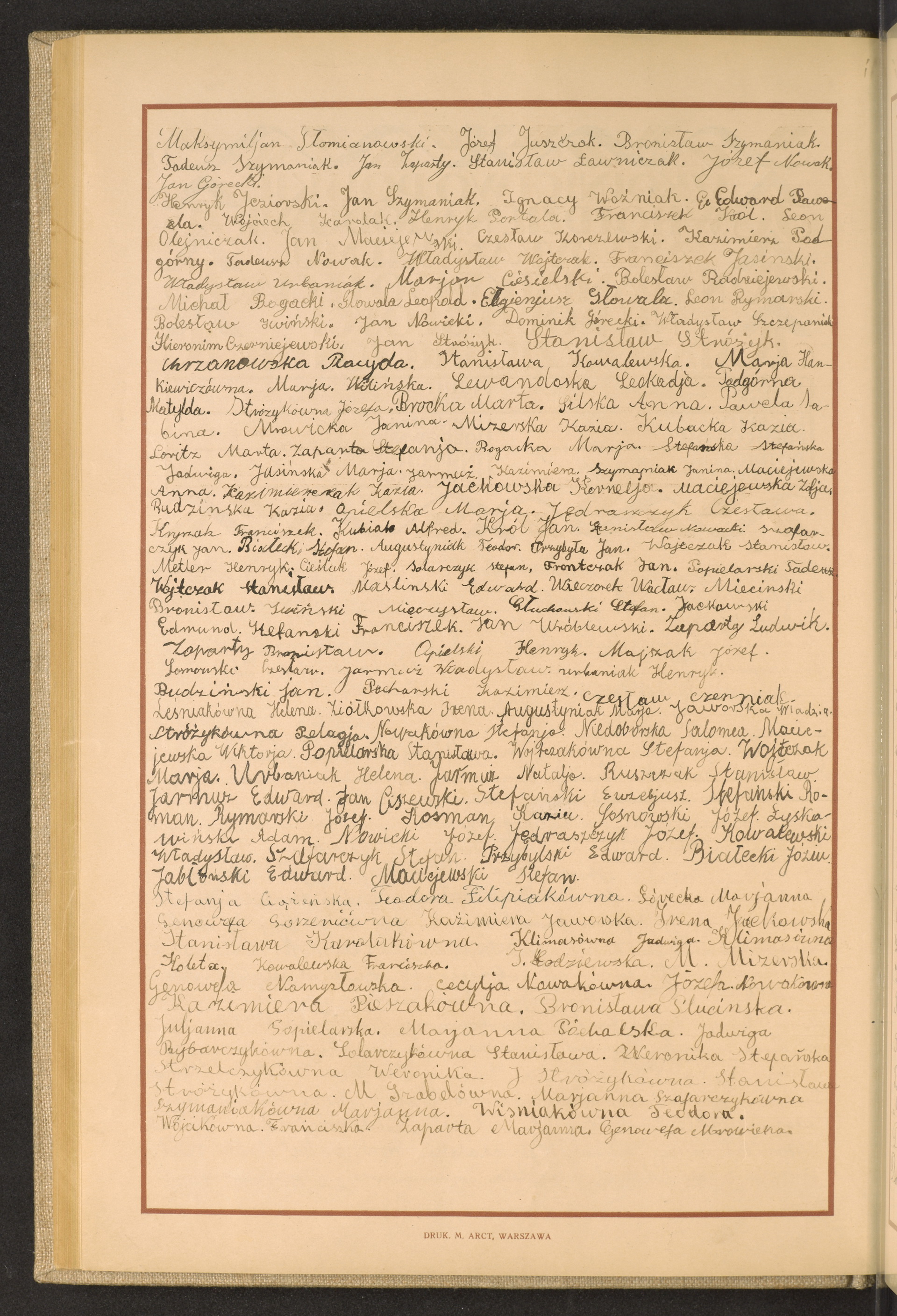 Podpis Cecylia Nowak na stronie nr 104 w tomie nr 76