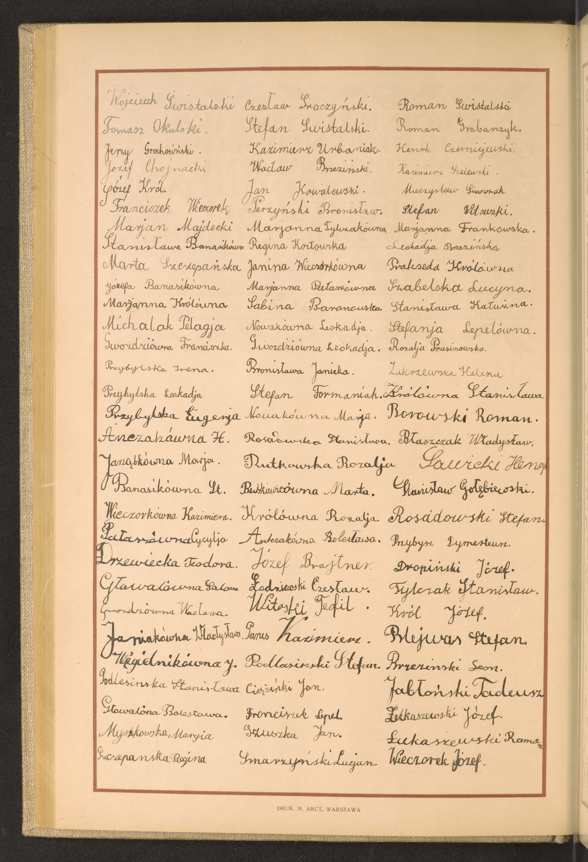 Podpis Józef Wieczorek na stronie nr 130 w tomie nr 76