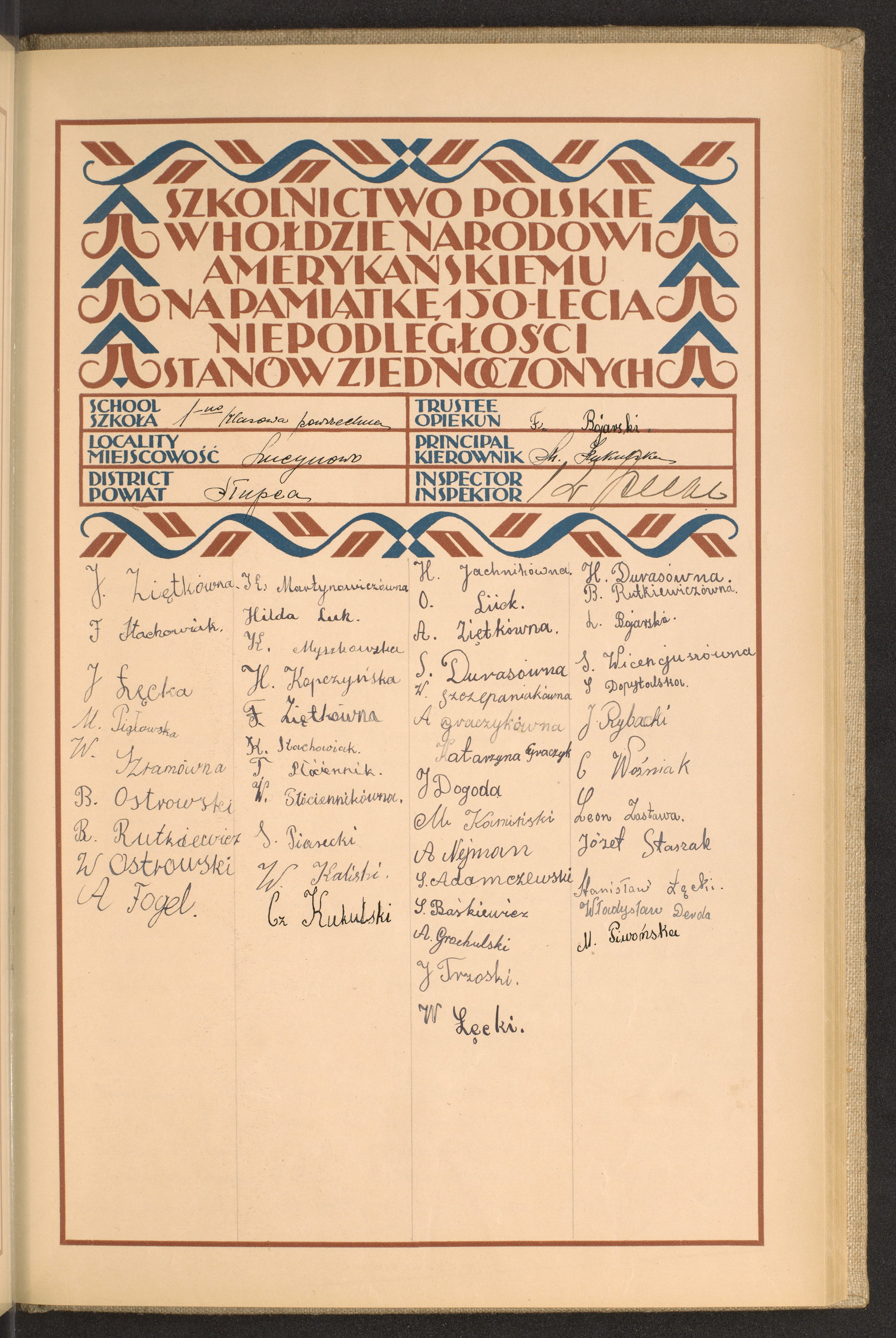 Podpis M. Piwońska na stronie nr 137 w tomie nr 76