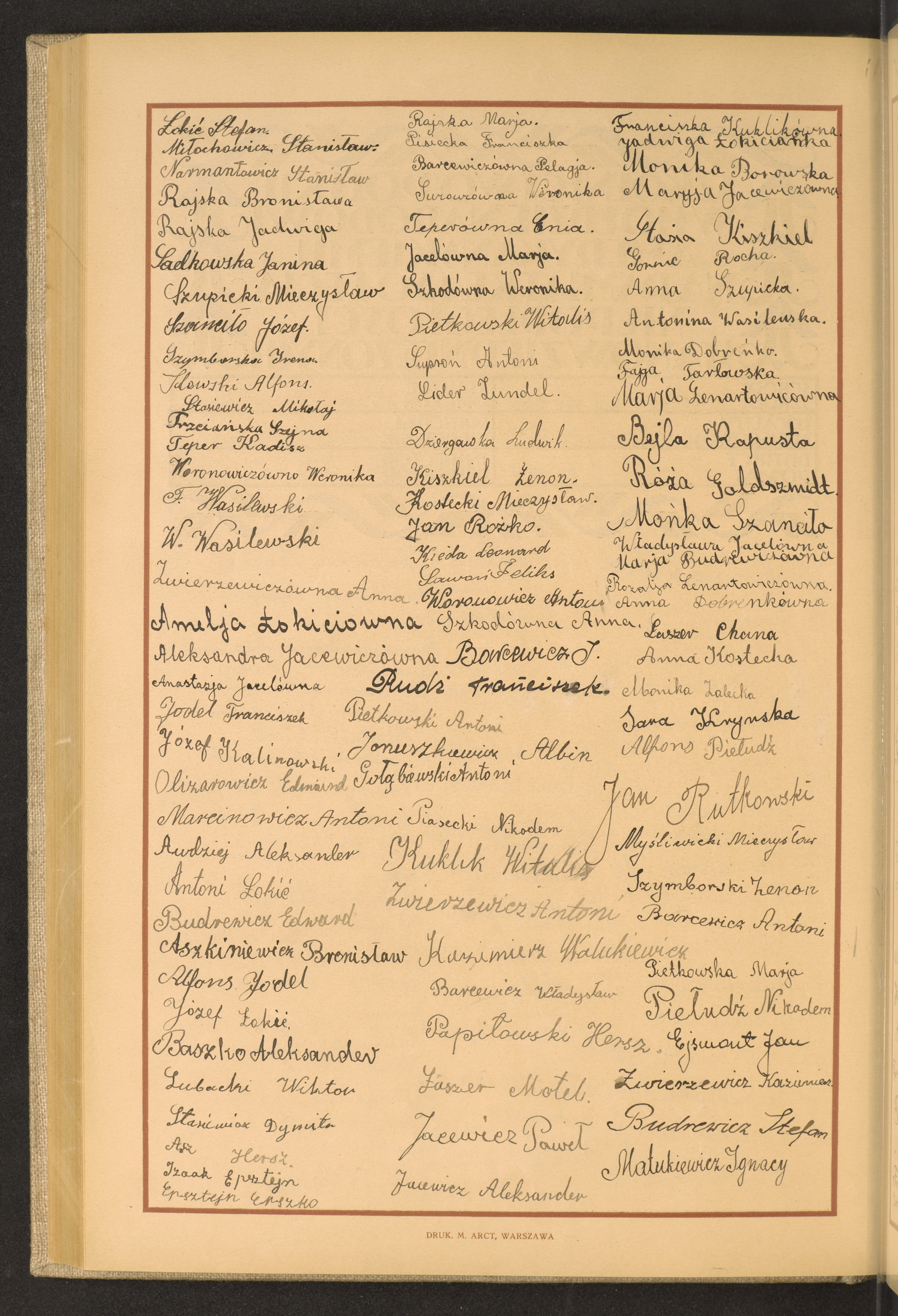 Podpis Stefan Budrewicz na stronie nr 208 w tomie nr 76