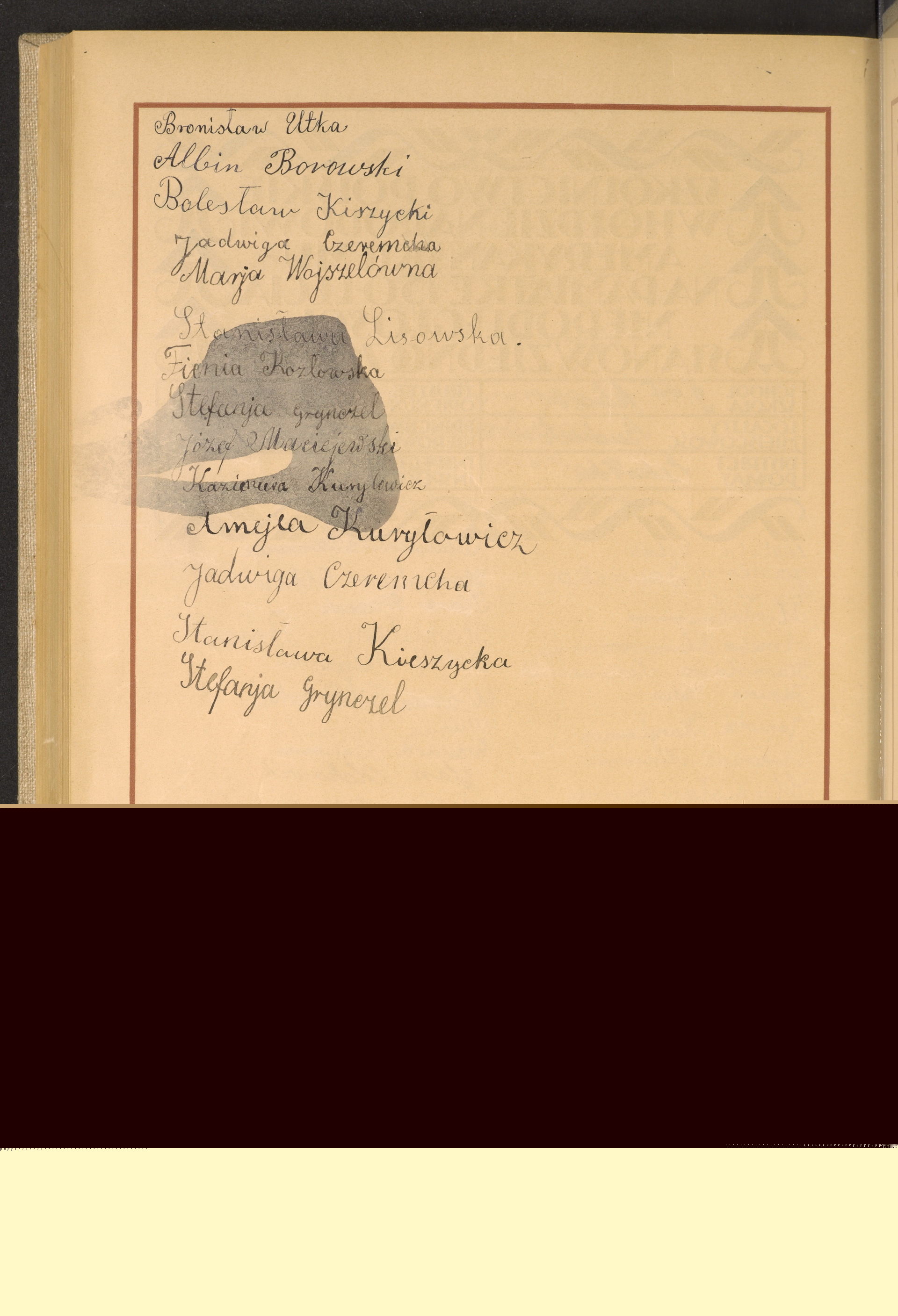 Podpis Stefania Grynczel na stronie nr 282 w tomie nr 76