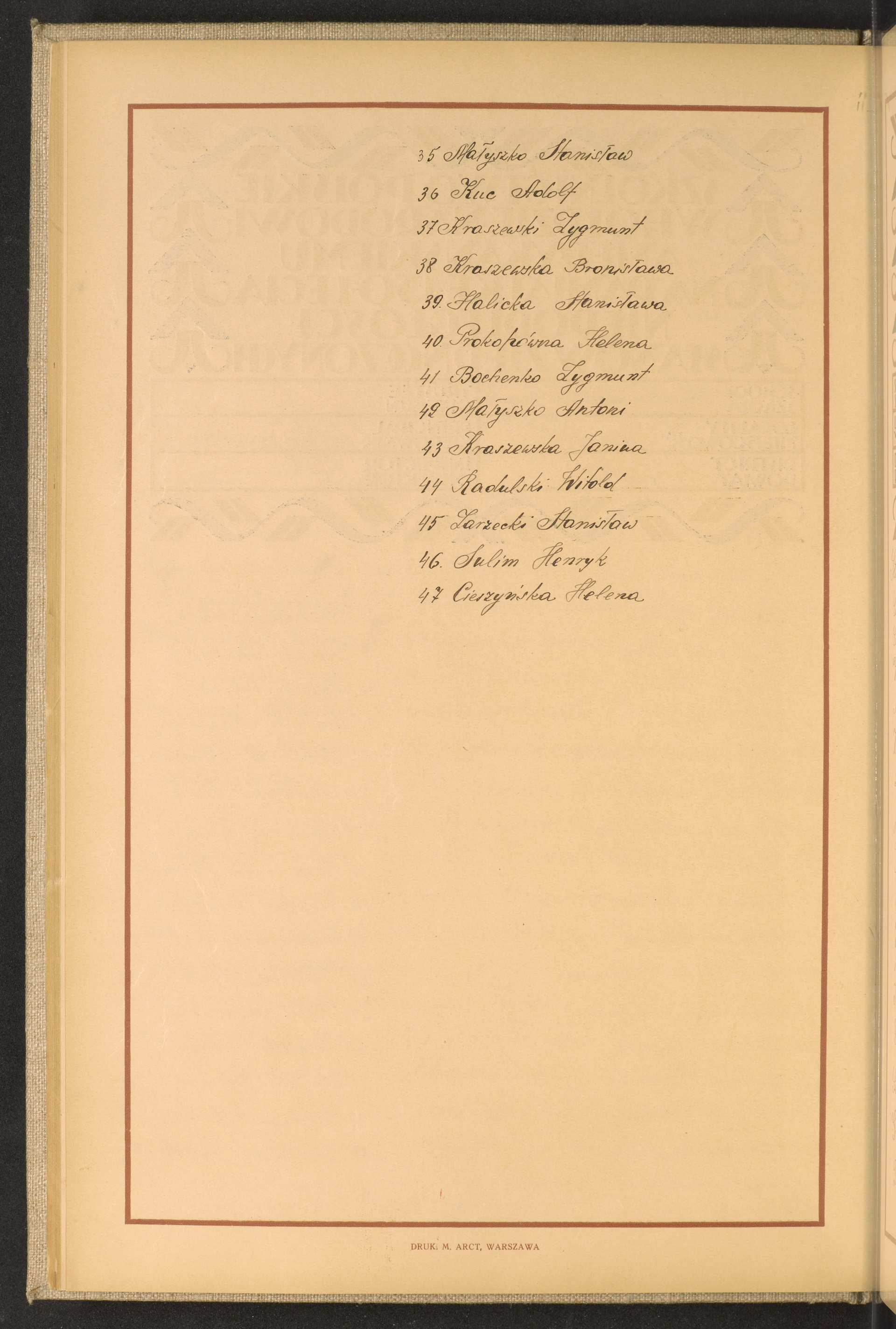 Podpis Helena Cieszyńska na stronie nr 52 w tomie nr 77