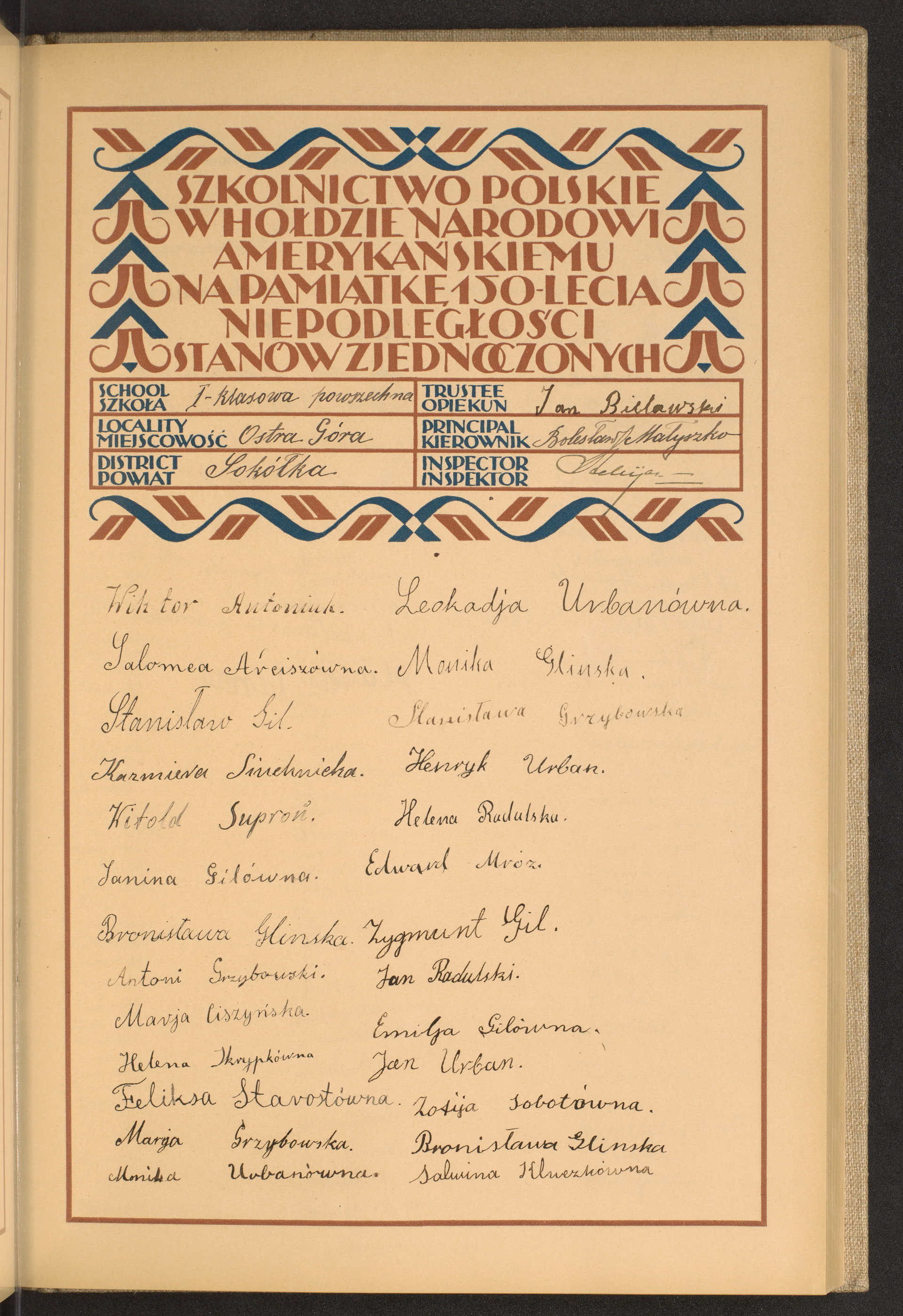 Podpis Jan Bielawski na stronie nr 55 w tomie nr 77