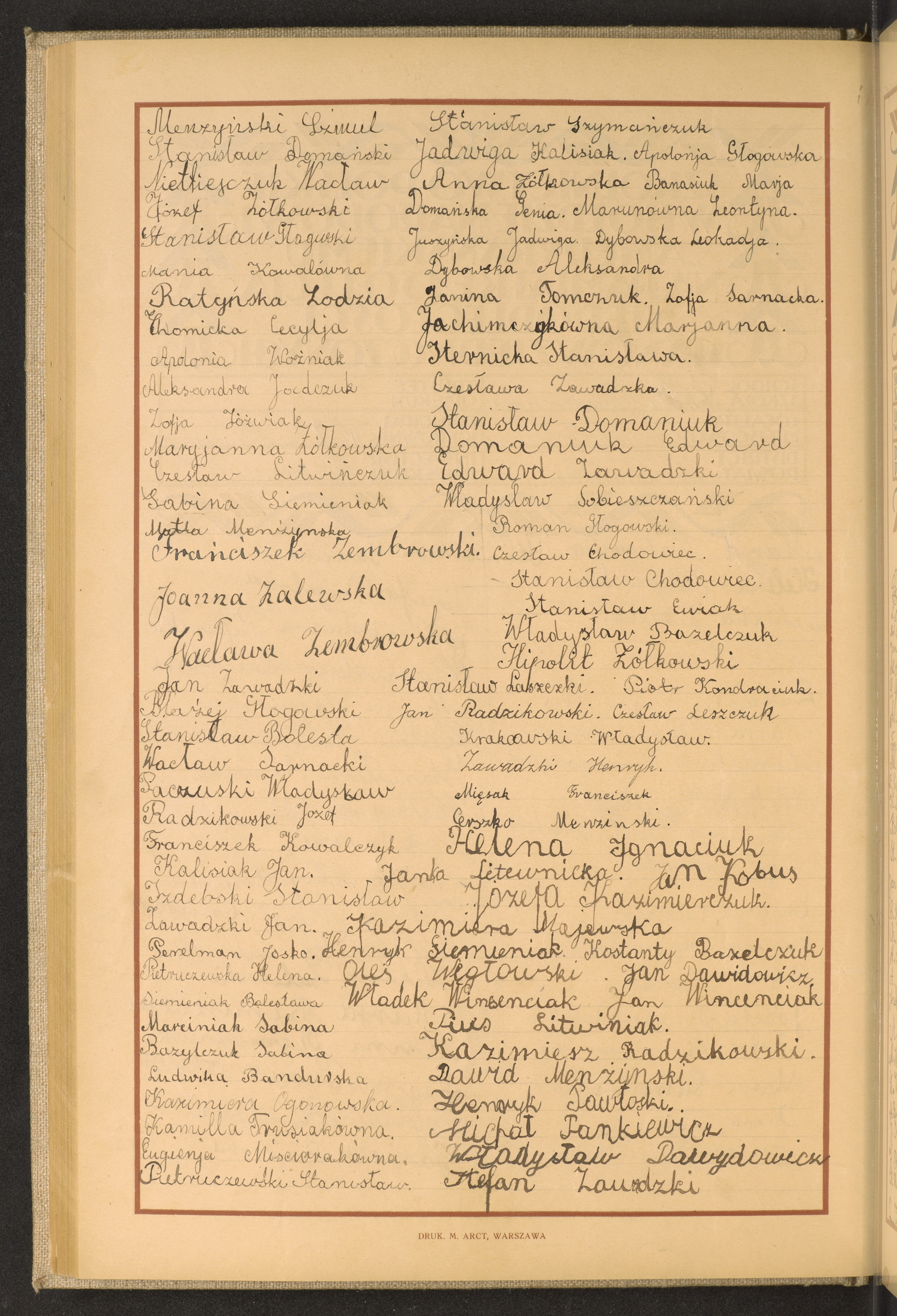 Podpis Jan Kobus na stronie nr 130 w tomie nr 77