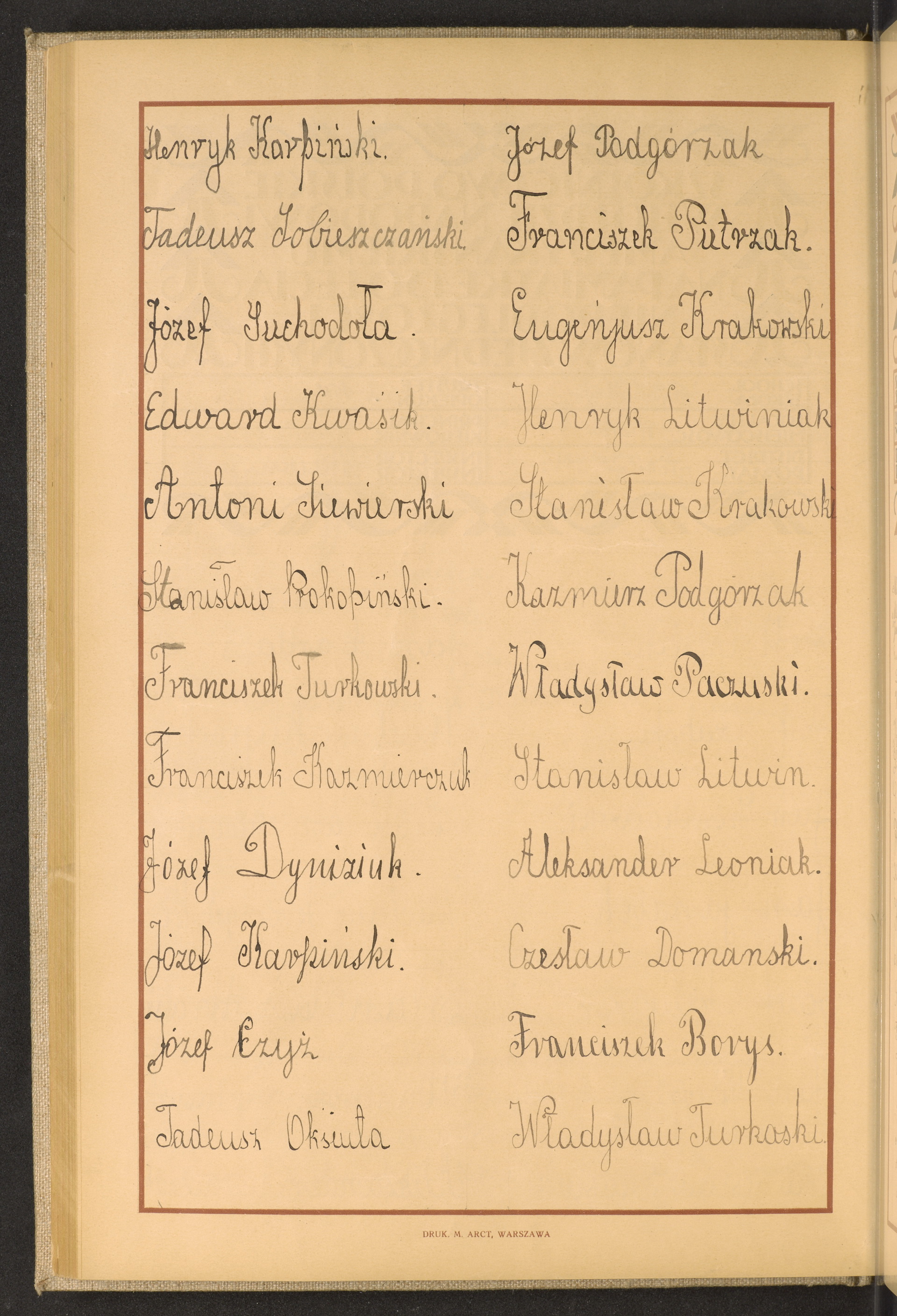 Podpis Władysław Turkowski na stronie nr 134 w tomie nr 77