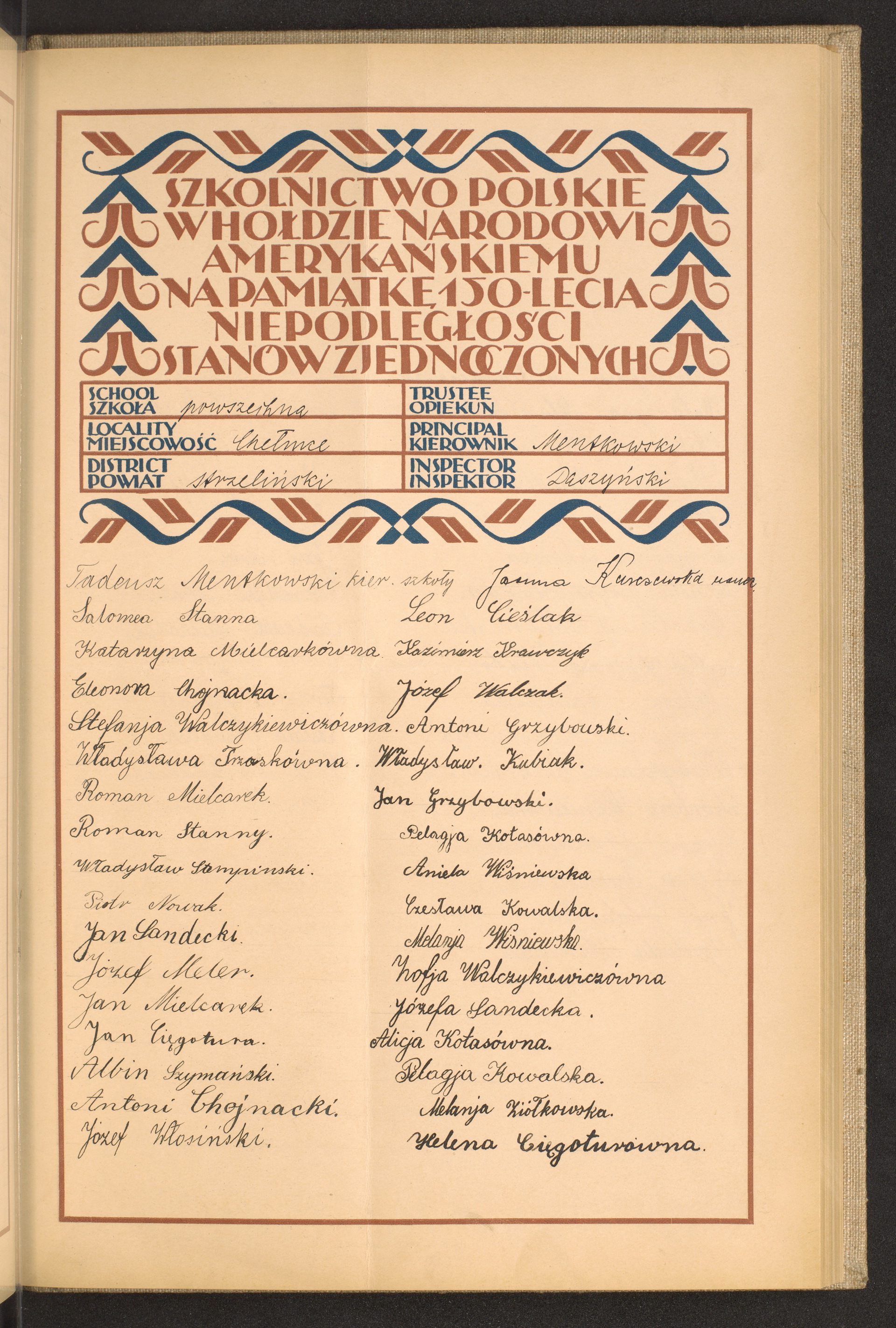 Podpis Władysław Kubiak na stronie nr 126 w tomie nr 78