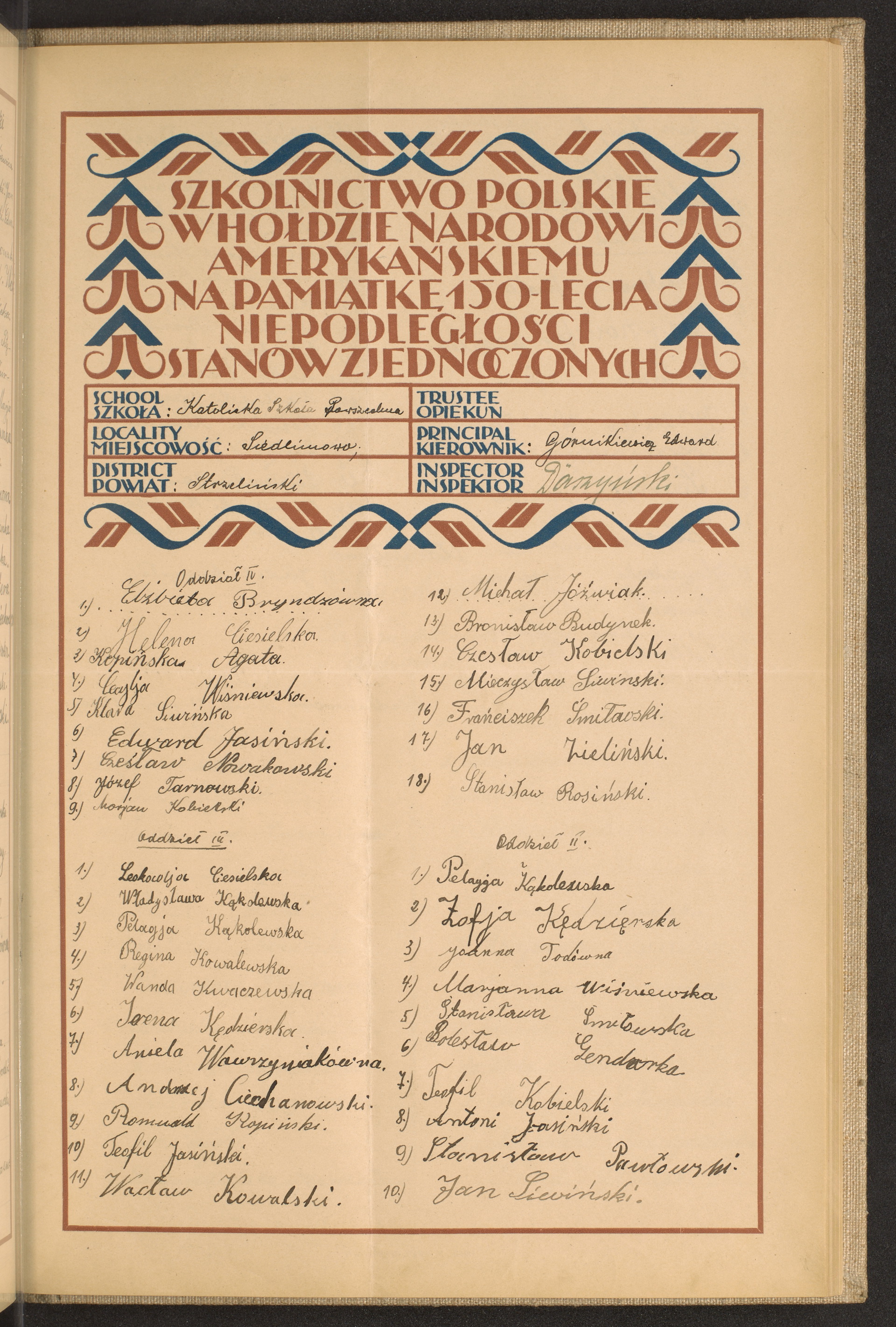 Podpis Zofia Kędzierska na stronie nr 188 w tomie nr 78